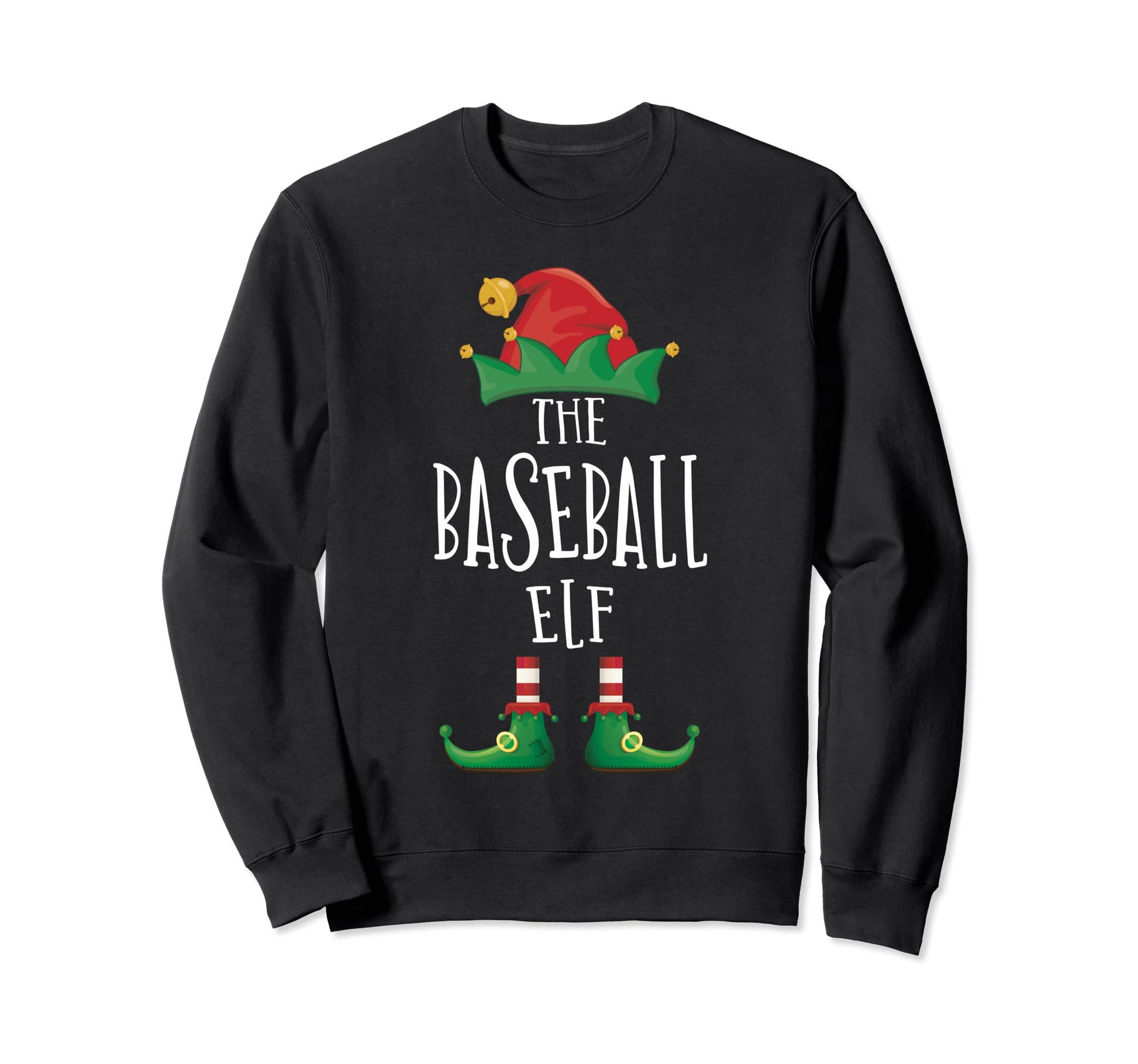 Baseball Elf Family Matching Sweatshirt - Minimalist Print Men Women - T-Shirt, Sweatshirt, Hoodie