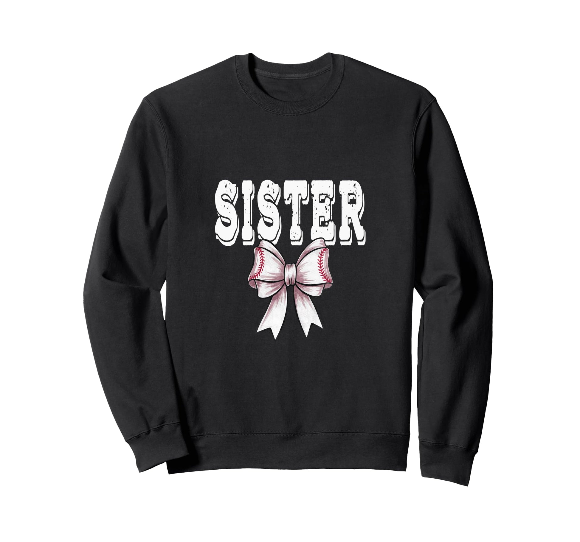 Coquette Baseball Bow Mom Sister Sweatshirt - Novelty Apparel for Adults - T-Shirt, Sweatshirt, Hoodie