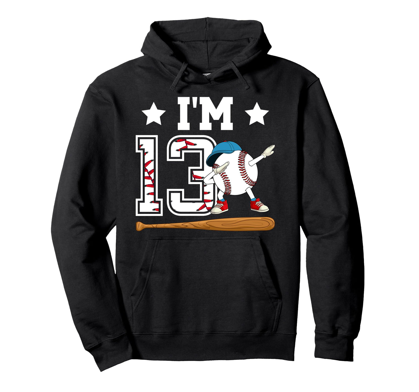 13Th Baseball Birthday Thirteen Year Old Hoodie - Unique Graphic Men Women - T-Shirt, Sweatshirt, Hoodie