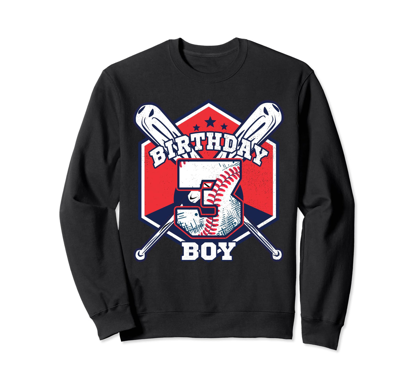 Its My 3Rd Three Birthday Baseball Sweatshirt - Unique Graphic for Adults - T-Shirt, Sweatshirt, Hoodie