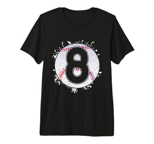 Baseball Birthday 8Th Birthday Party T-Shirt - Streetwear Style Men Women - T-Shirt, Sweatshirt, Hoodie