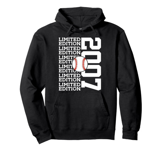 2007 Baseball 19Th Birthday Hoodie - Novelty Apparel Men Women - T-Shirt, Sweatshirt, Hoodie