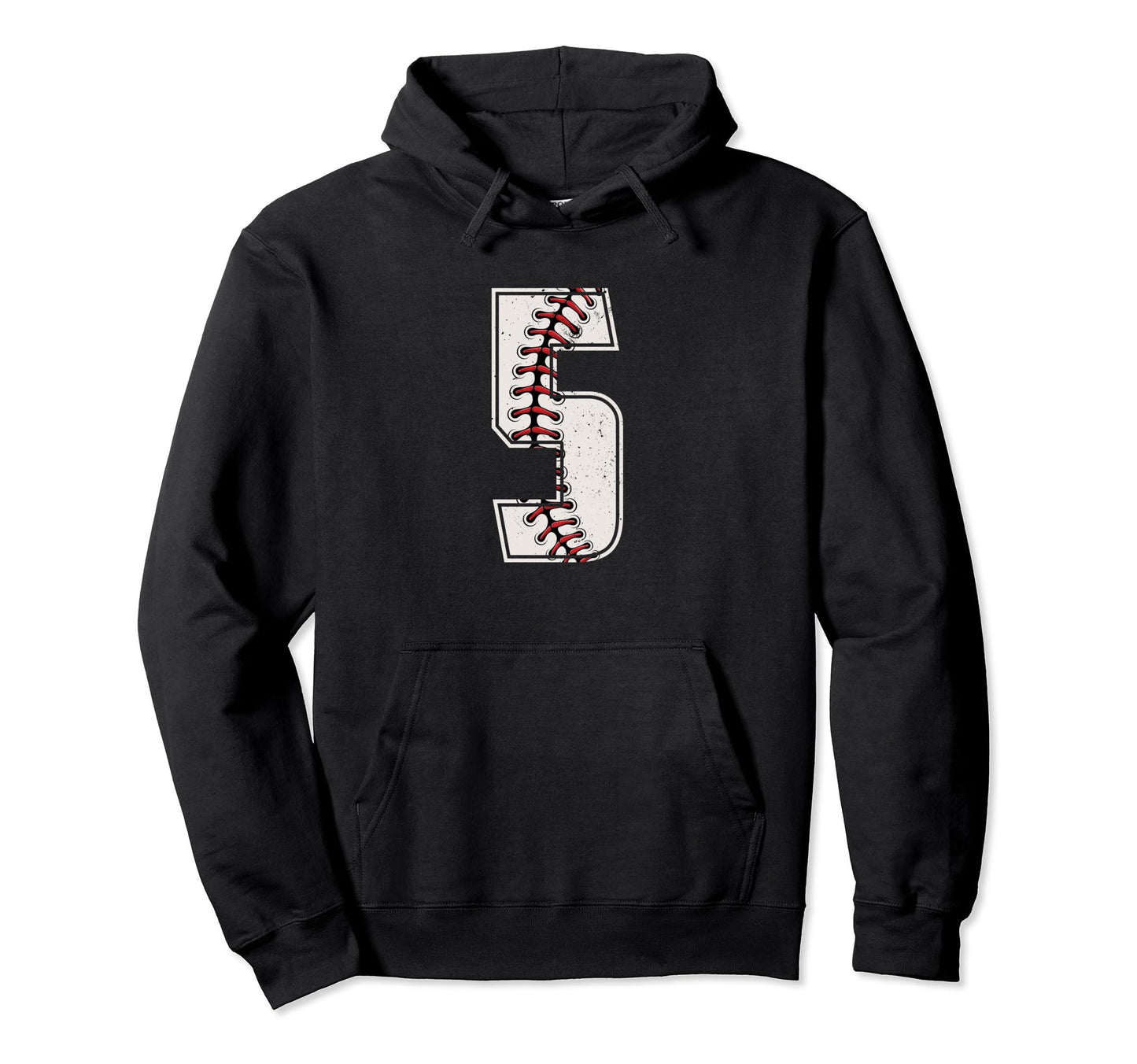 Baseball Player Number 5 Five Hoodie - Fun Novelty Design Men Women - T-Shirt, Sweatshirt, Hoodie