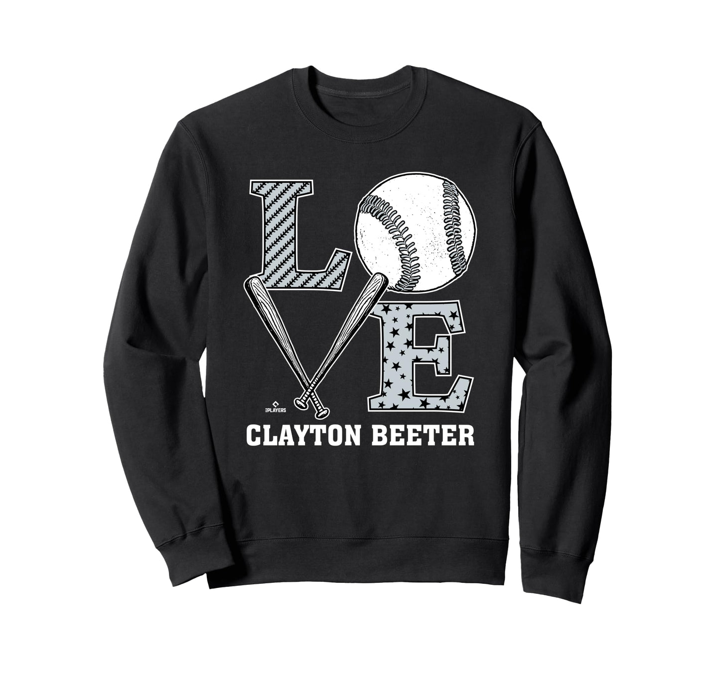 Distressed Baseball Love Clayton Beeter Sweatshirt - Trendy Graphic Unisex - T-Shirt, Sweatshirt, Hoodie