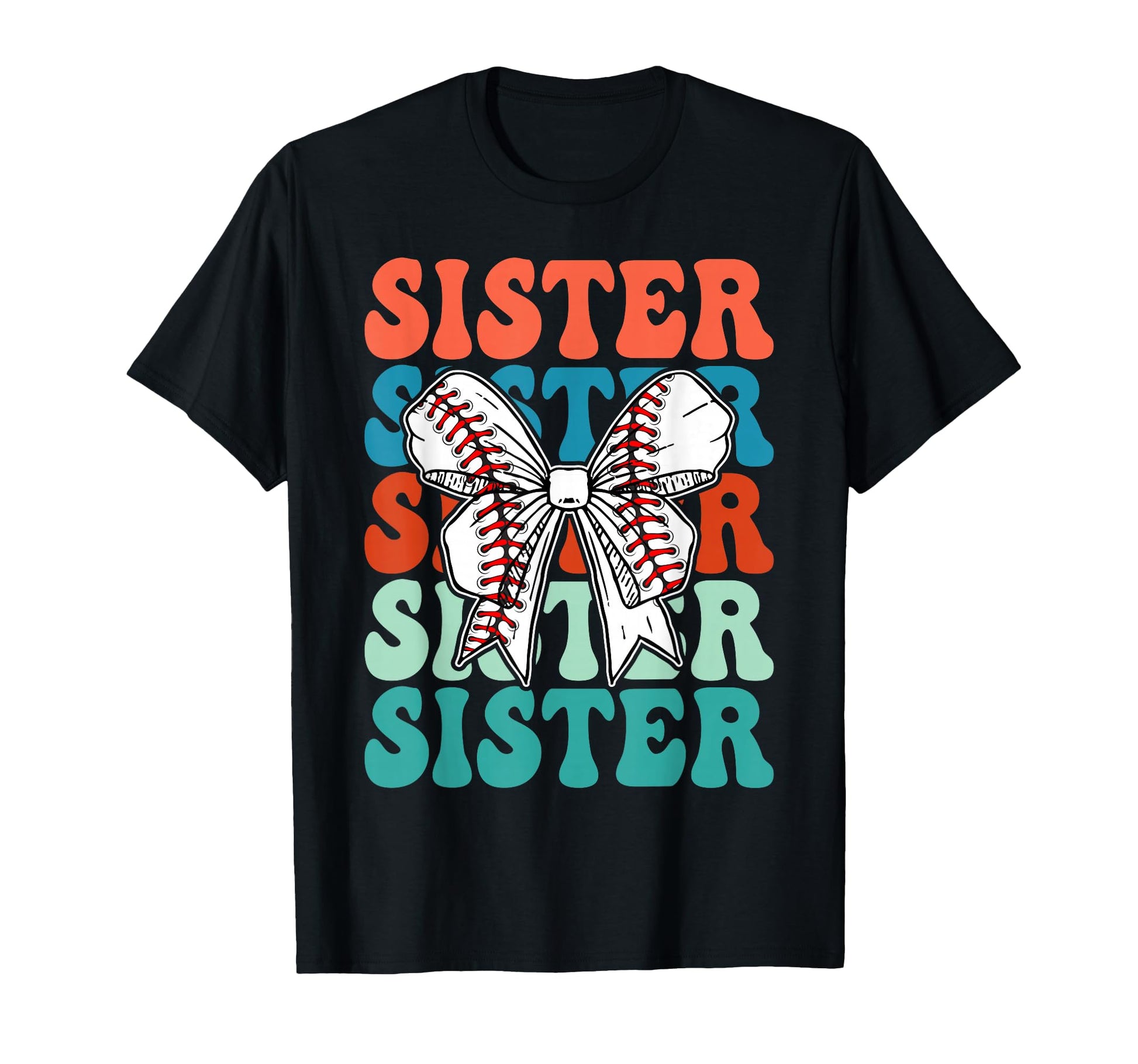 Baseball Sister Coquette Bow Baseball T-Shirt - Streetwear Style Unisex - T-Shirt, Sweatshirt, Hoodie
