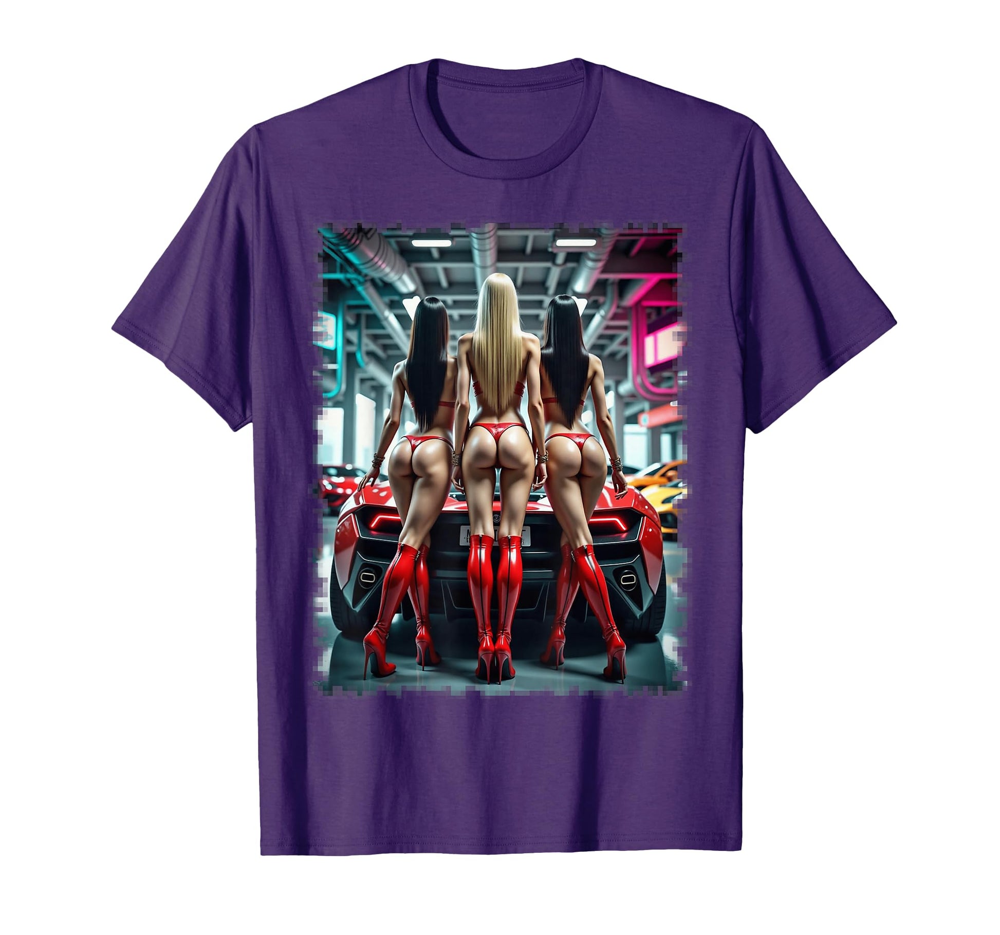 Sexy Sexy Booty Bikini Models Car T-Shirt - Fun Novelty Design for Adults - T-Shirt, Sweatshirt, Hoodie