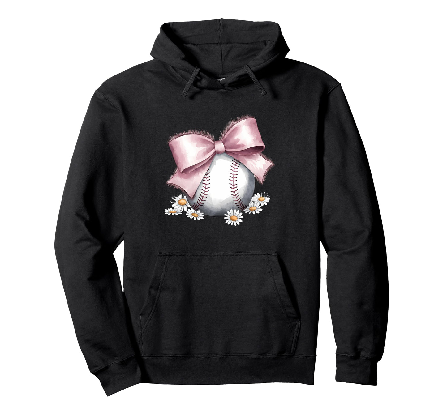 Baseball Coquette Bow Baseball Mom Hoodie - Unique Graphic Unisex - T-Shirt, Sweatshirt, Hoodie