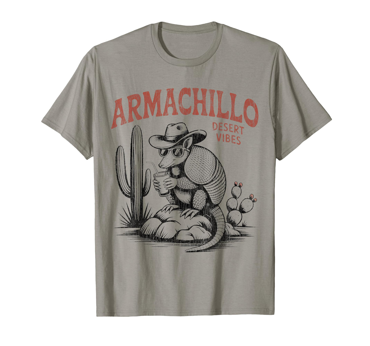 Armachillo Desert Vibes Cowboy T-Shirt - Unique Graphic Men Women - T-Shirt, Sweatshirt, Hoodie