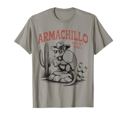 Armachillo Desert Vibes Cowboy T-Shirt - Unique Graphic Men Women - T-Shirt, Sweatshirt, Hoodie