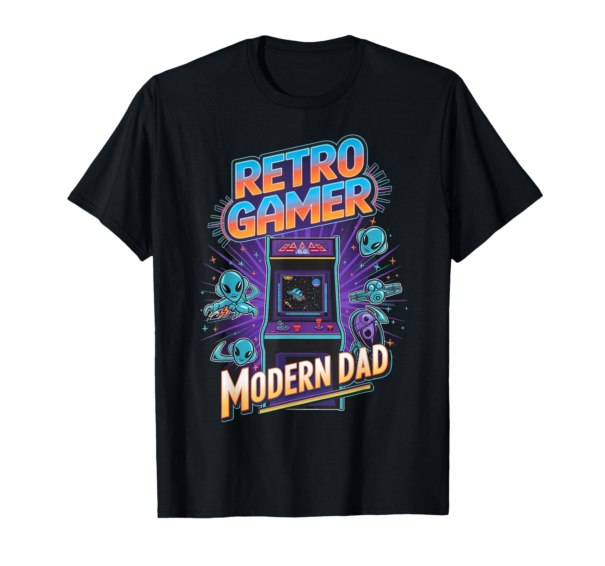 Gamer Modern Dad Arcade Gamer T-Shirt - Fun Novelty Design for Adults - T-Shirt, Sweatshirt, Hoodie