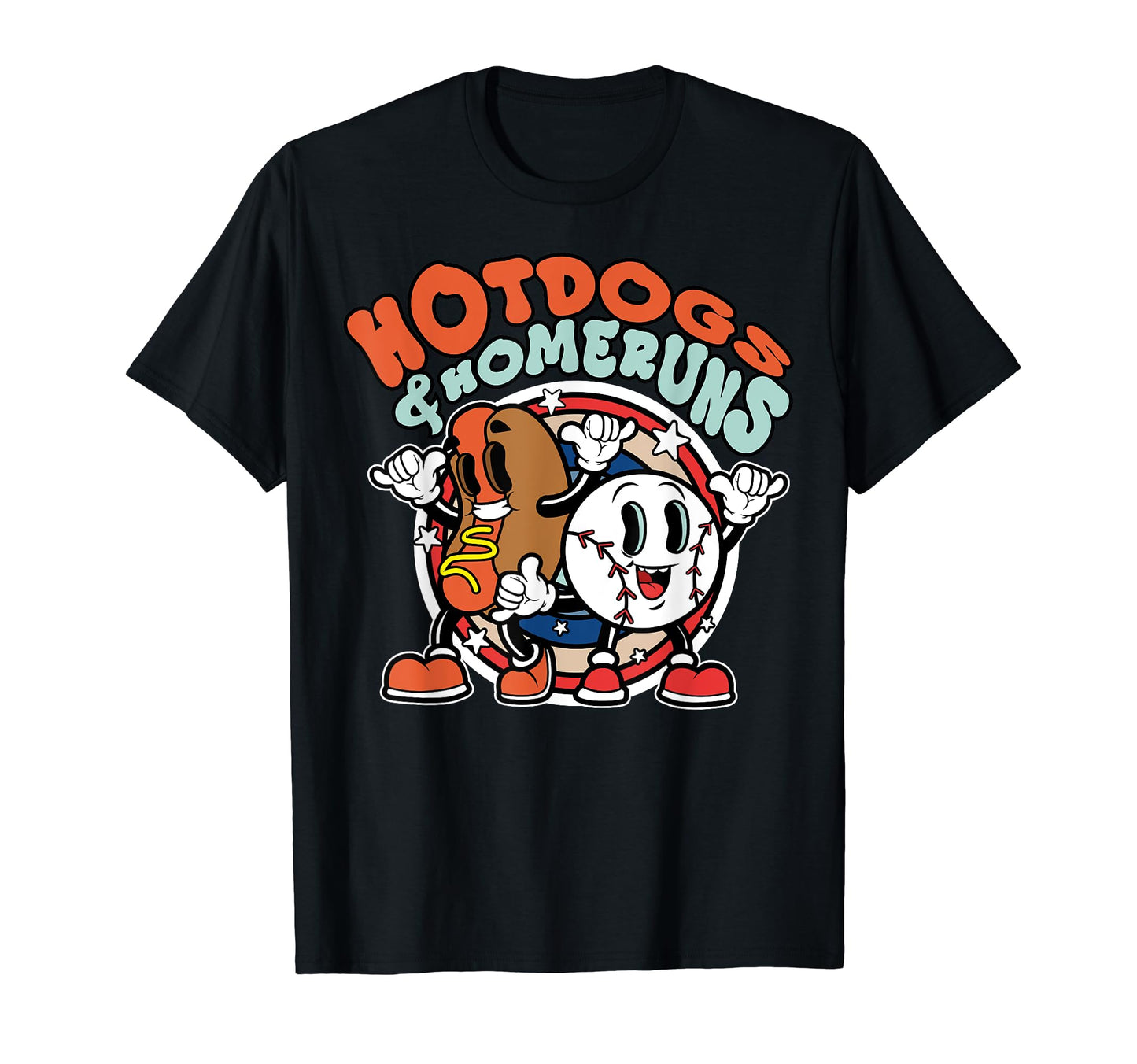 Hotdogs And Home Runs Touchdown Funny T-Shirt - Streetwear Style Men Women - T-Shirt, Sweatshirt, Hoodie