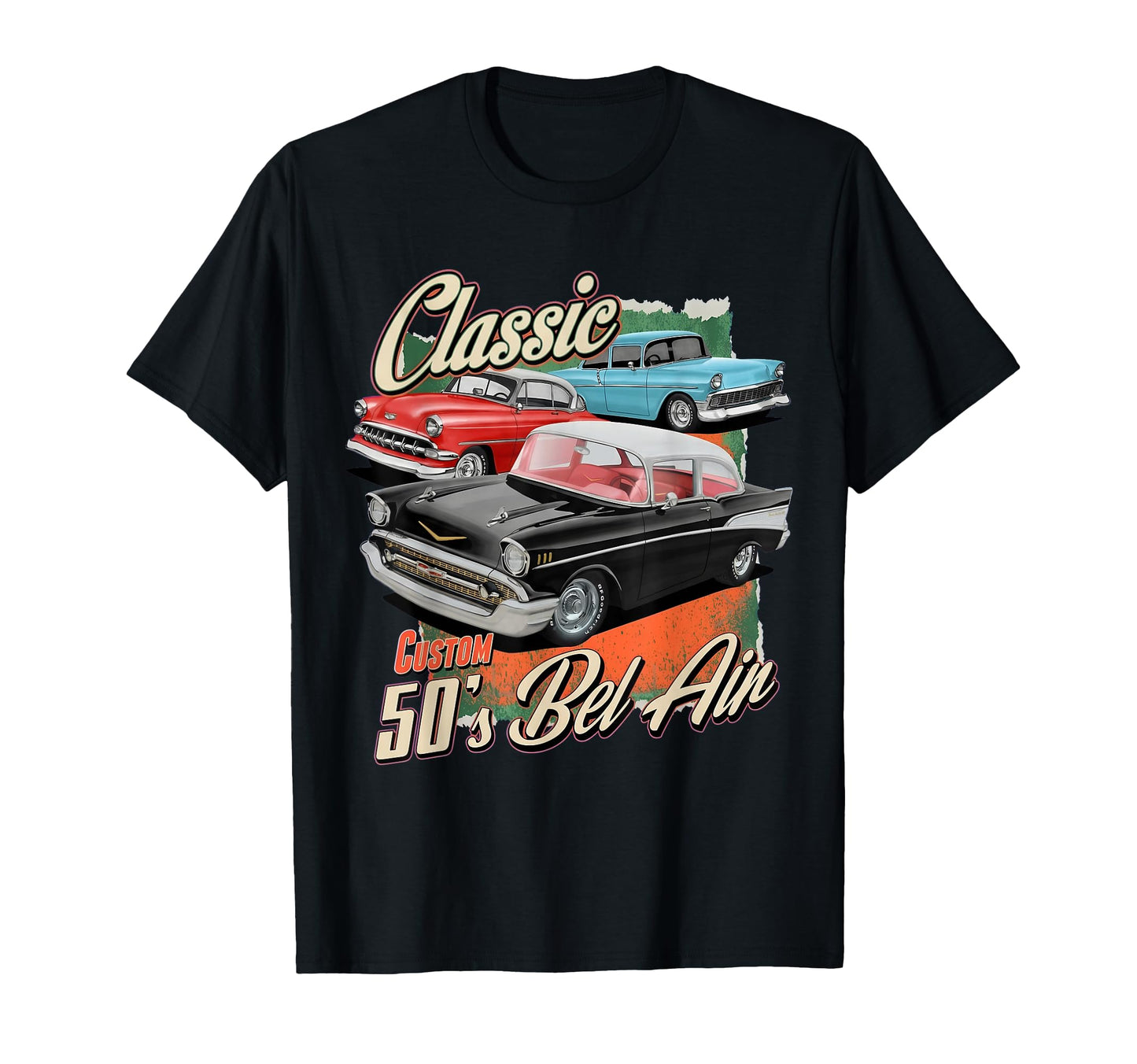 1957 57 Bel Air Car Old School Hot T-Shirt - Fun Novelty Design Men Women - T-Shirt, Sweatshirt, Hoodie