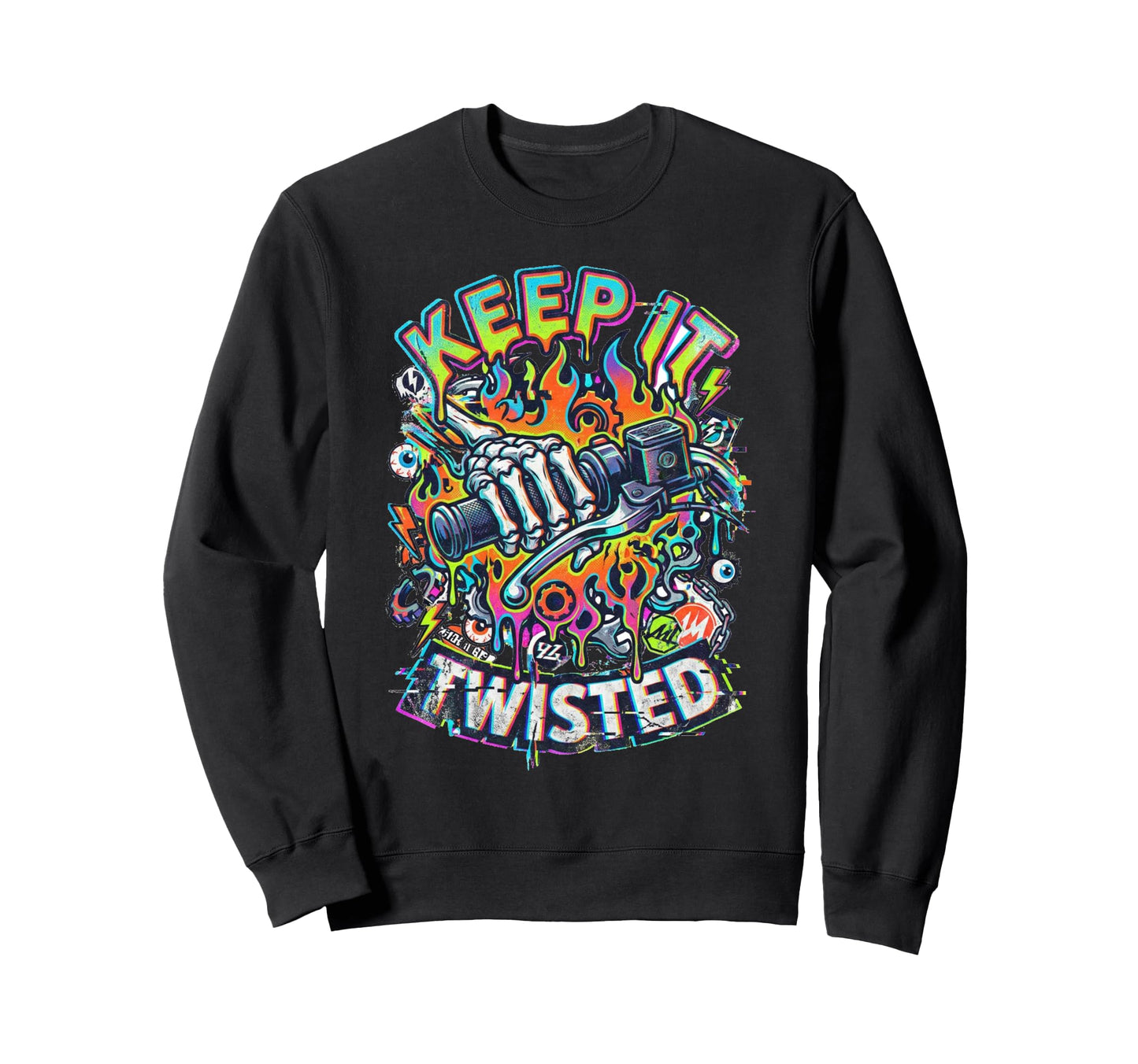 Keep It Twisted Motorcycle Sweatshirt - Casual Everyday Wear for Adults - T-Shirt, Sweatshirt, Hoodie