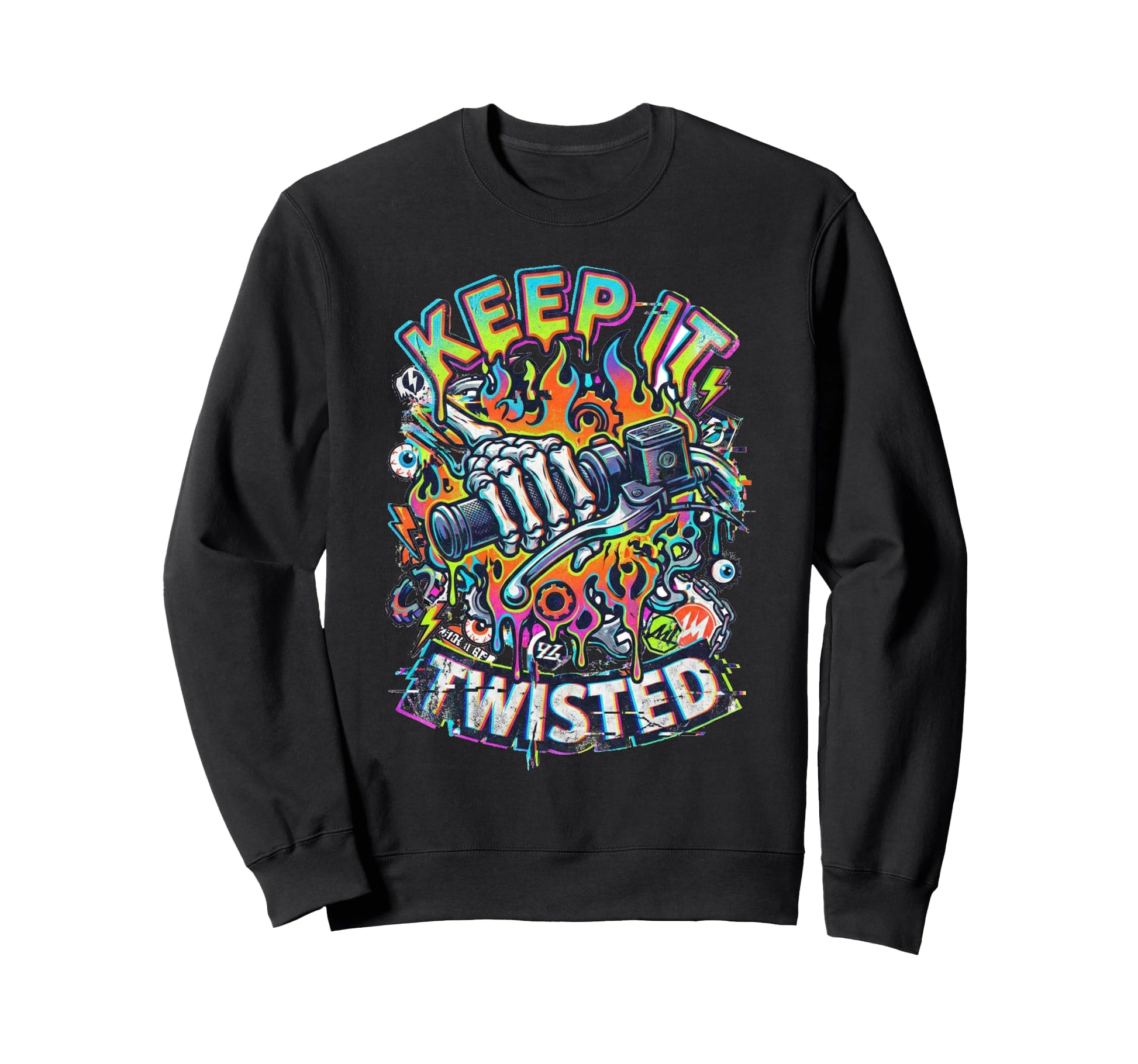 Keep It Twisted Motorcycle Sweatshirt - Casual Everyday Wear for Adults - T-Shirt, Sweatshirt, Hoodie