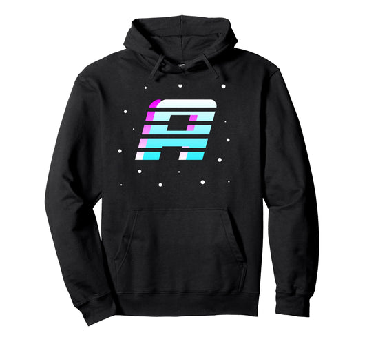 80S Letter Initial Name Monogram Hoodie - Aesthetic Graphic for Adults - T-Shirt, Sweatshirt, Hoodie