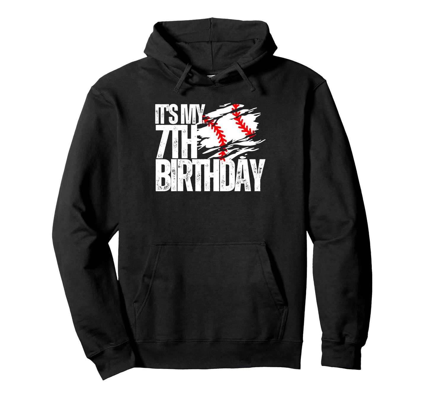Its My 7Th Birthday Baseball Player Hoodie - Streetwear Style for Adults - T-Shirt, Sweatshirt, Hoodie