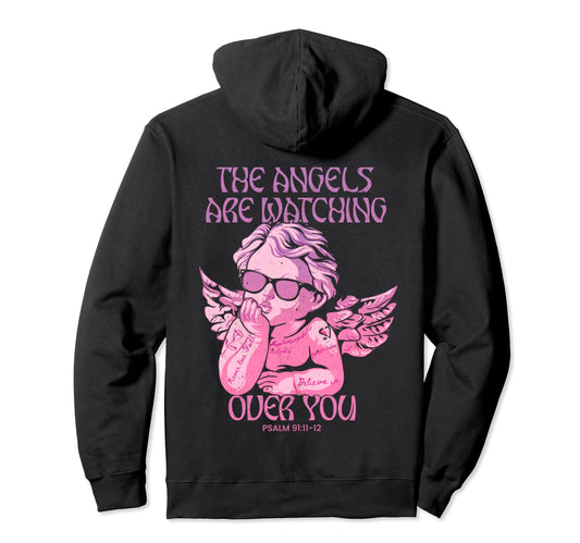 Angel Bible Verse Trendy Christian Y2K Hoodie - Graphic Print Unisex - T-Shirt, Sweatshirt, Hoodie