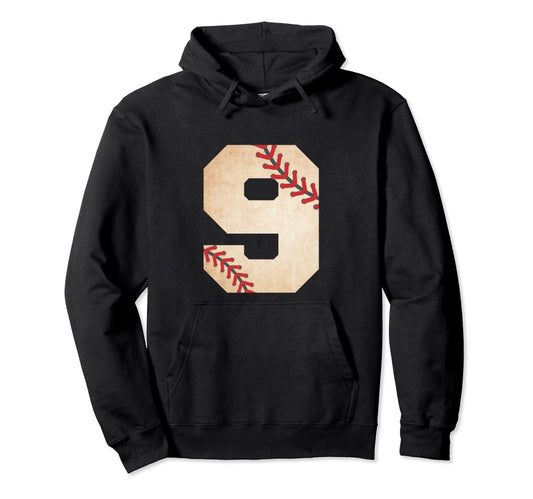 9Th Birthday Baseball Themed Party 9 Hoodie - Graphic Print for Adults - T-Shirt, Sweatshirt, Hoodie