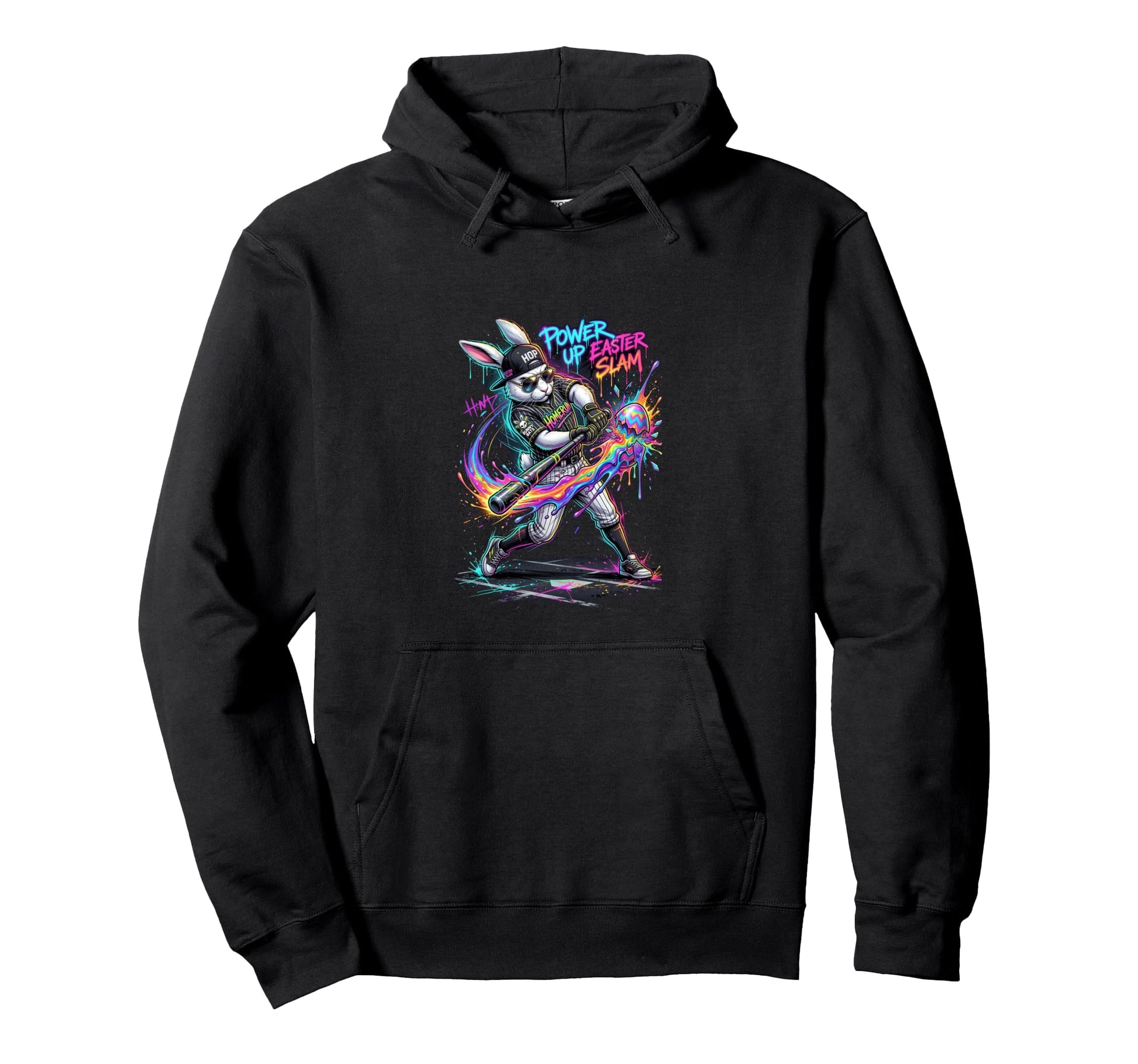 Funny Dripping Drip Rabbit Bunny Hoodie - Minimalist Print for Adults - T-Shirt, Sweatshirt, Hoodie