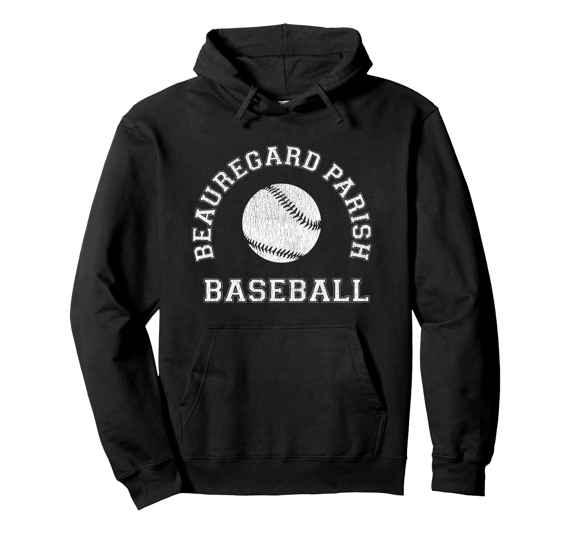 Beauregard Parish Baseball Distressed Hoodie - Custom Art Print Unisex - T-Shirt, Sweatshirt, Hoodie