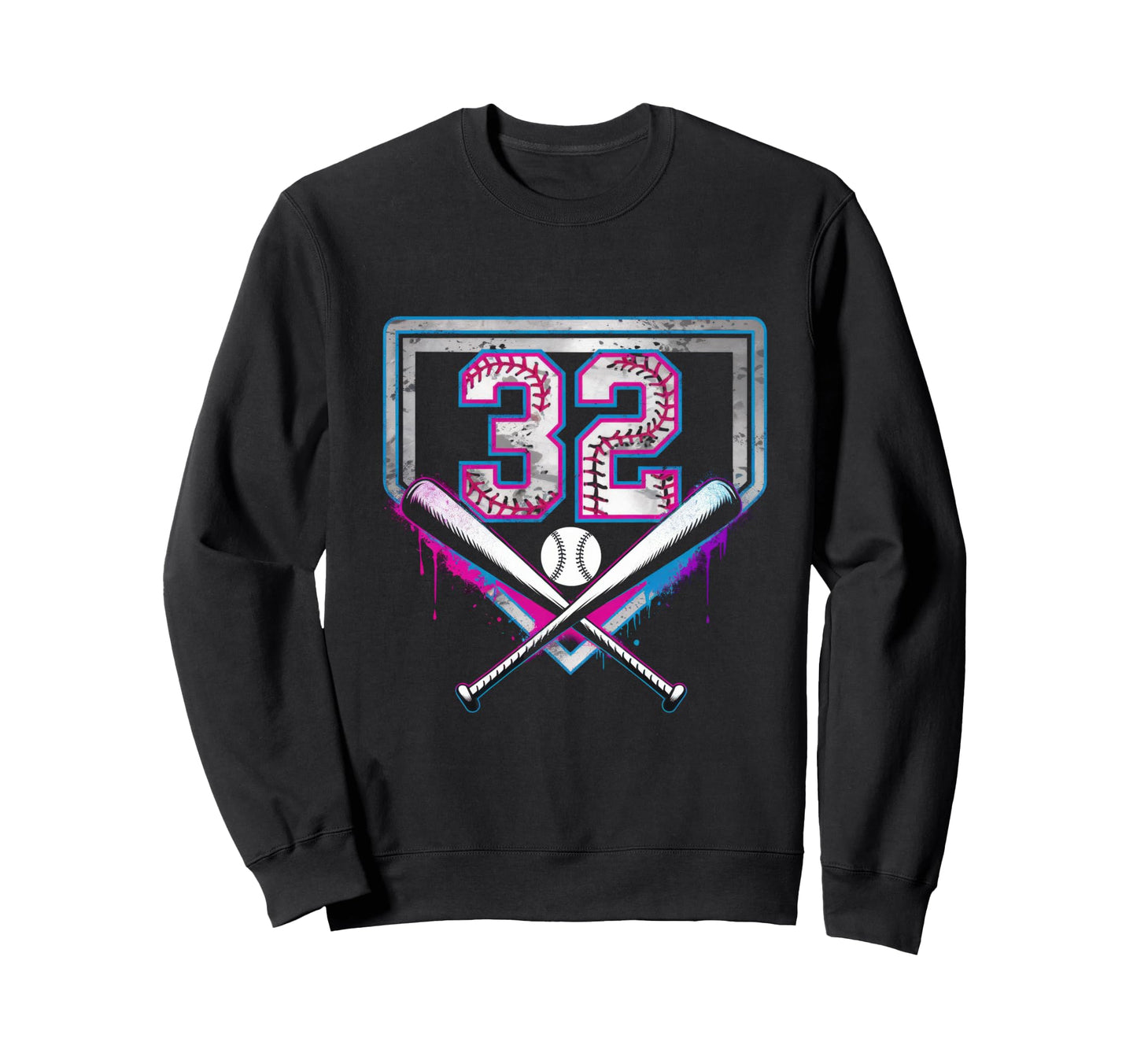 32Th Birthday Baseball Home Ice Sweatshirt - Graphic Print for Adults - T-Shirt, Sweatshirt, Hoodie