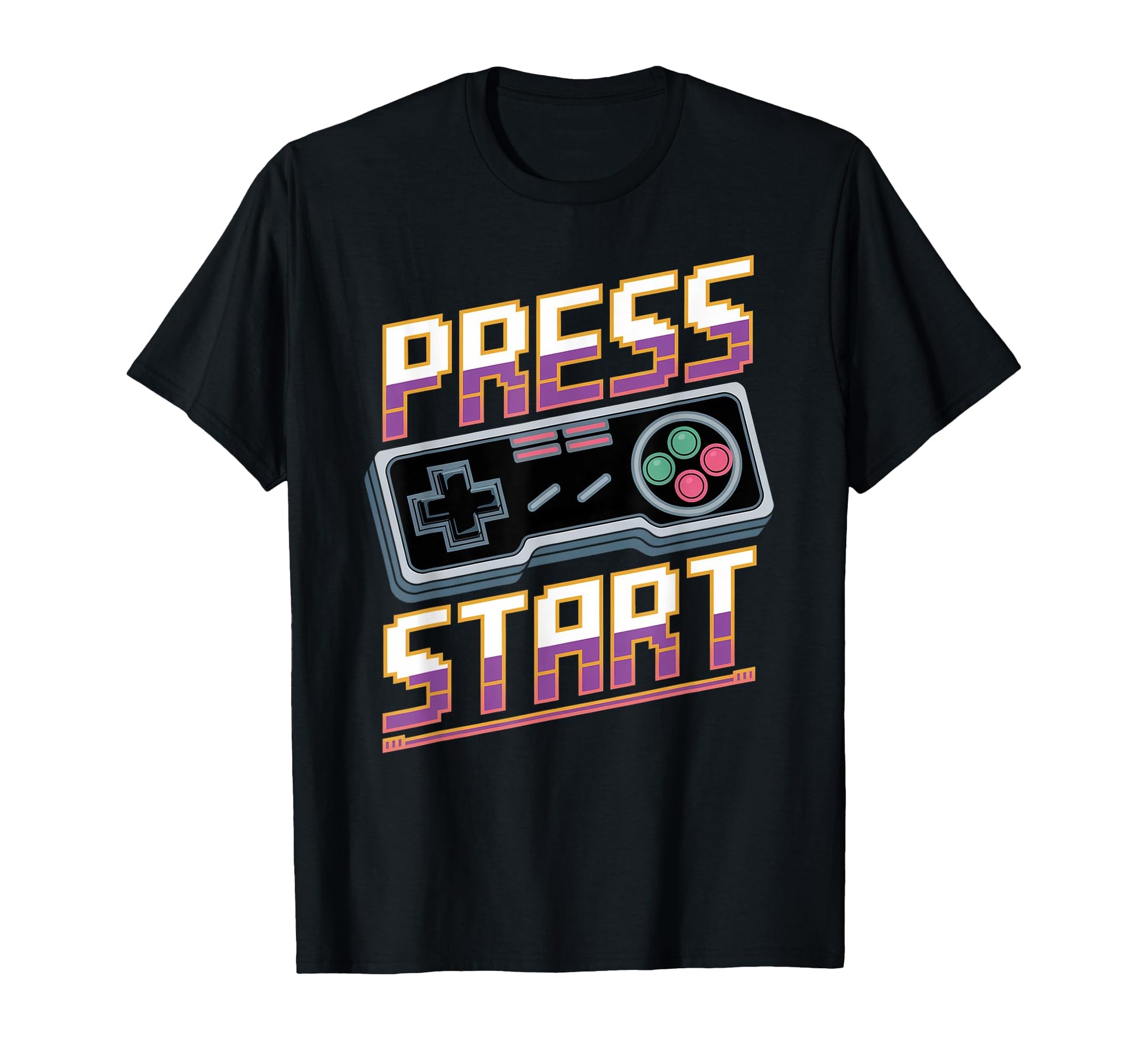 Press Start Gaming Controller Gaming T-Shirt - Minimalist Print Men Women - T-Shirt, Sweatshirt, Hoodie