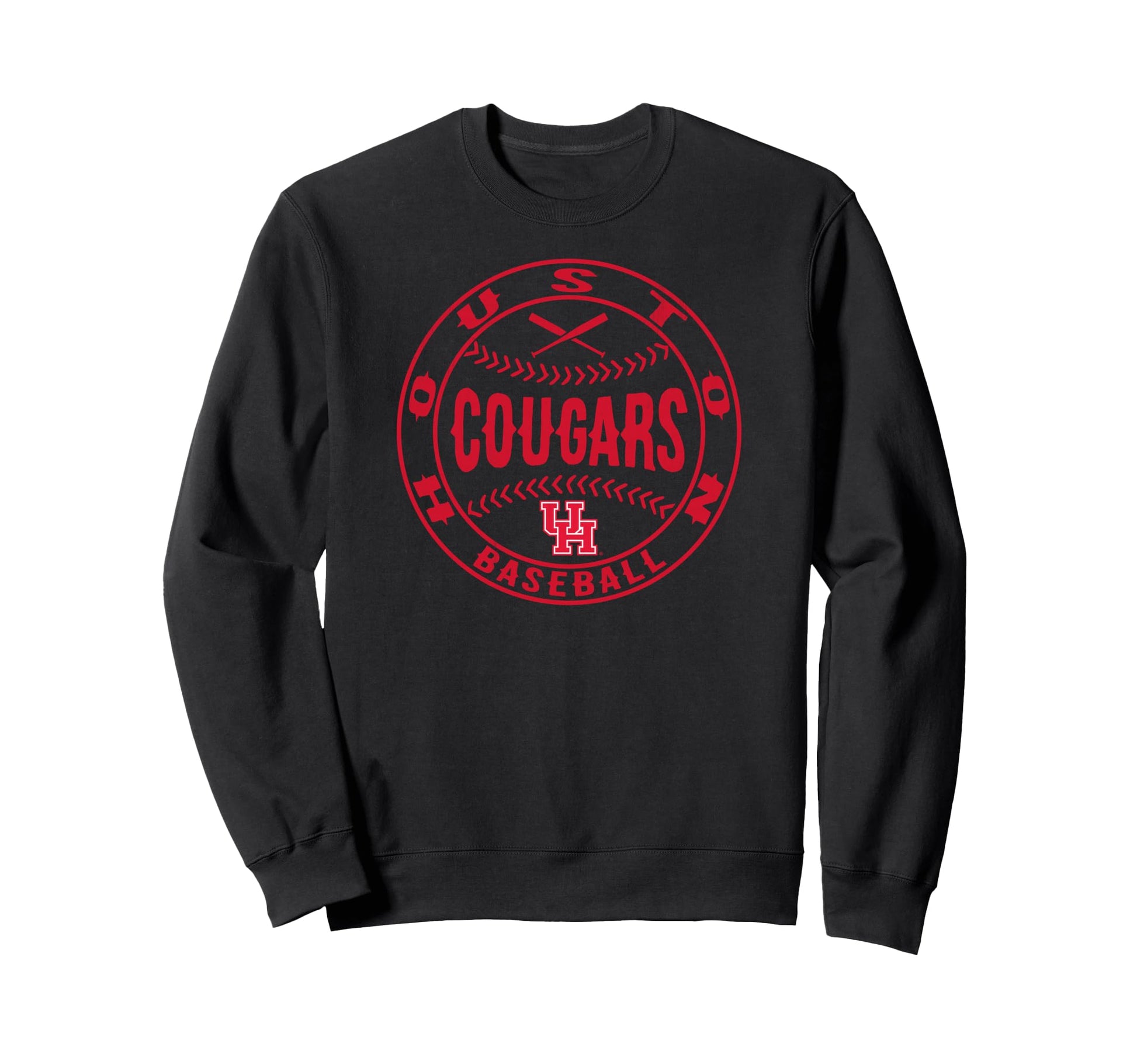 Houston Cougars Baseball Sweatshirt - Casual Everyday Wear Men Women - T-Shirt, Sweatshirt, Hoodie