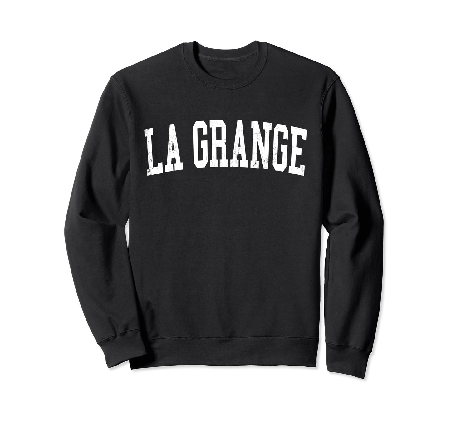 La Grange Il Distressed White Varsity Sweatshirt - Unique Graphic Unisex - T-Shirt, Sweatshirt, Hoodie