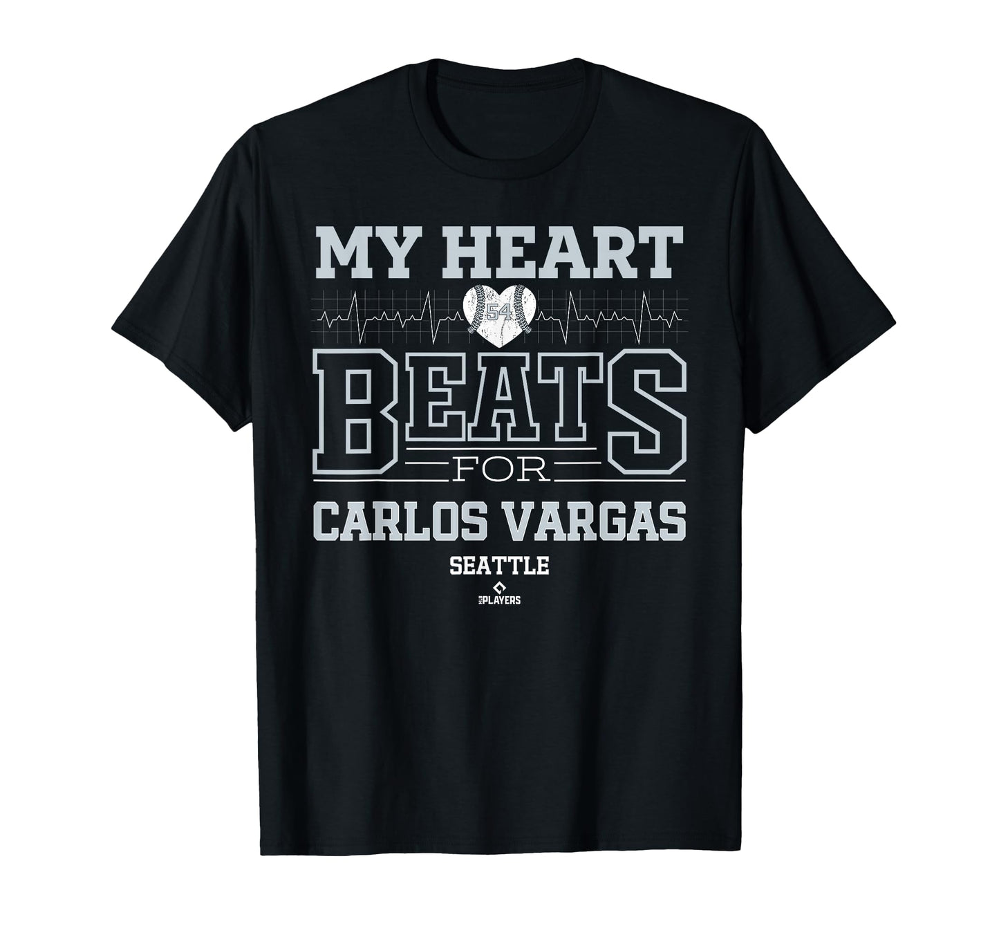 My Heart Beats Carlos Vargas Seattle T-Shirt - Minimalist Print Unisex - T-Shirt, Sweatshirt, Hoodie