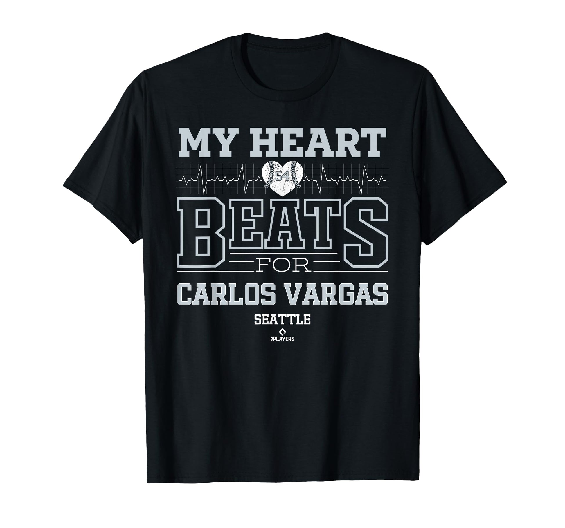 My Heart Beats Carlos Vargas Seattle T-Shirt - Minimalist Print Unisex - T-Shirt, Sweatshirt, Hoodie