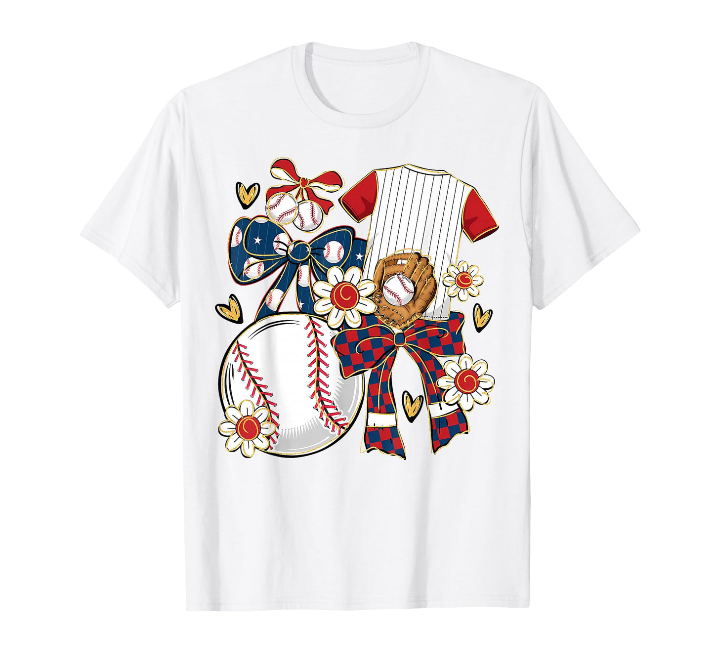 Baseball Coquette Bow Baseball Cheer T-Shirt - Fun Novelty Design Unisex - T-Shirt, Sweatshirt, Hoodie