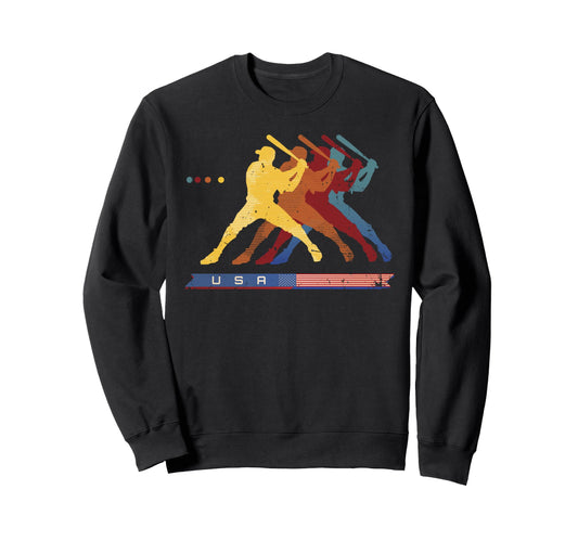 Baseball American Sport Fan Usa Sweatshirt - Streetwear Style Men Women - T-Shirt, Sweatshirt, Hoodie