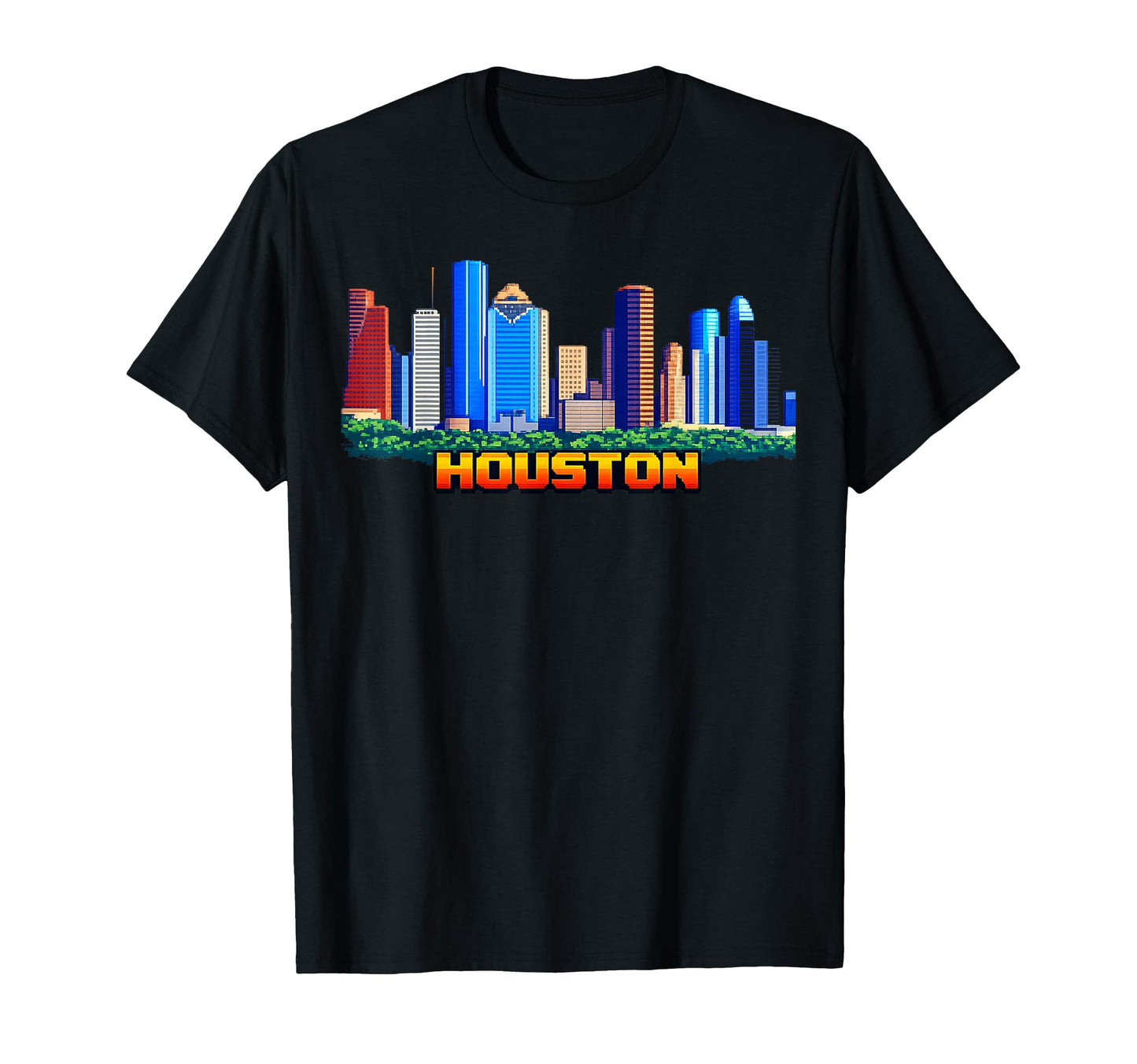 Houston 8 Bit Video Arcade Gamer Gaming T-Shirt - Custom Art Print Unisex - T-Shirt, Sweatshirt, Hoodie