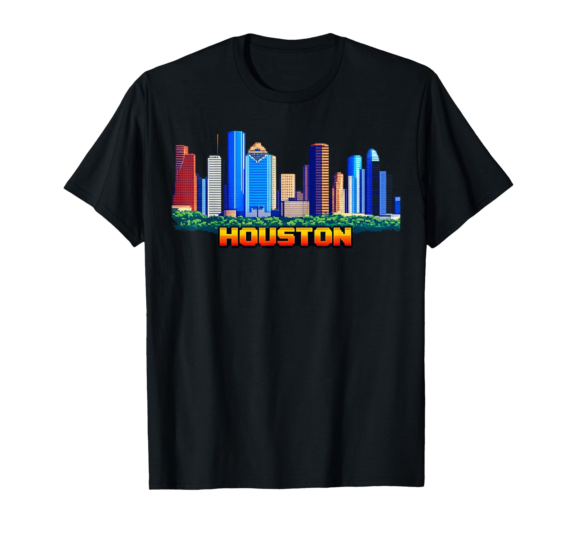 Houston 8 Bit Video Arcade Gamer Gaming T-Shirt - Custom Art Print Unisex - T-Shirt, Sweatshirt, Hoodie