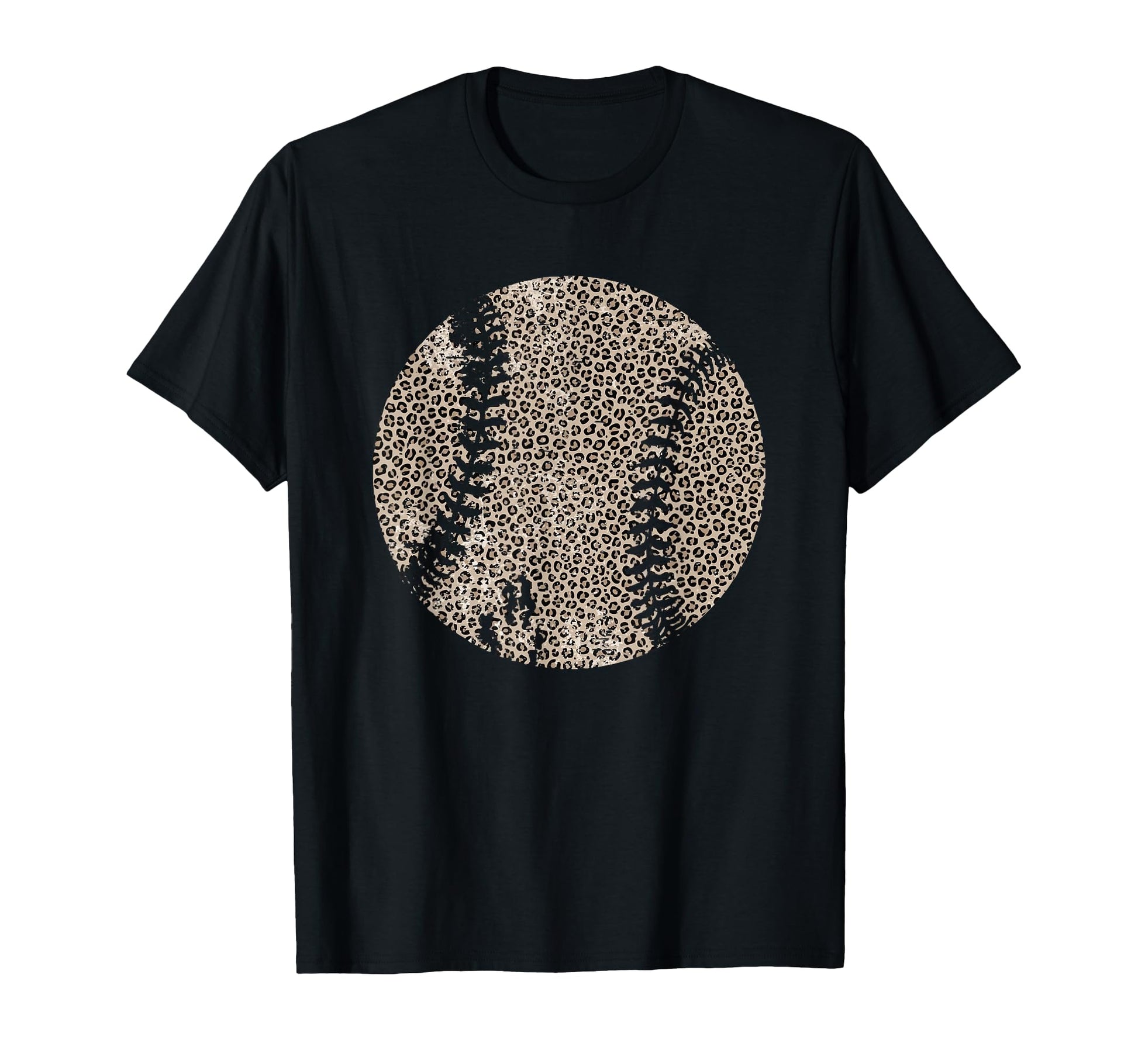 Leopard Baseball Softball Mama T-Shirt - Aesthetic Graphic for Adults - T-Shirt, Sweatshirt, Hoodie
