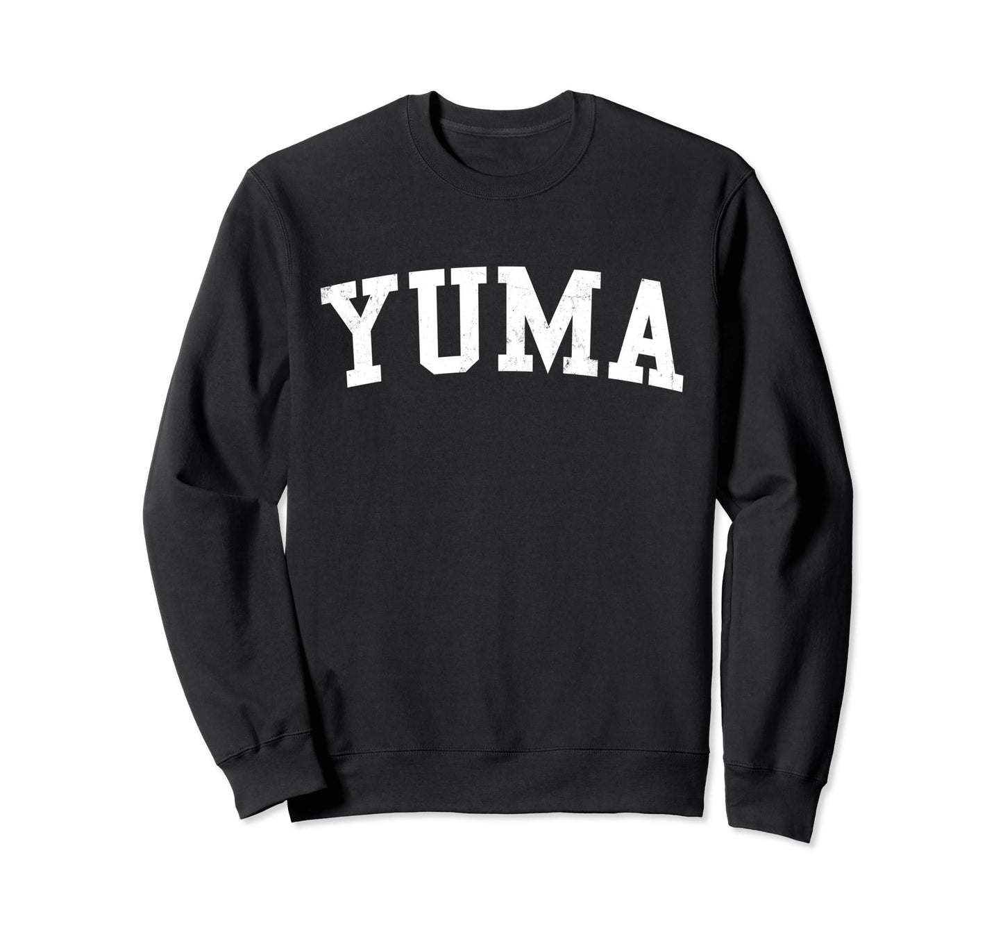 Yuma Az Distressed White Varsity Sweatshirt - Custom Art Print Unisex - T-Shirt, Sweatshirt, Hoodie