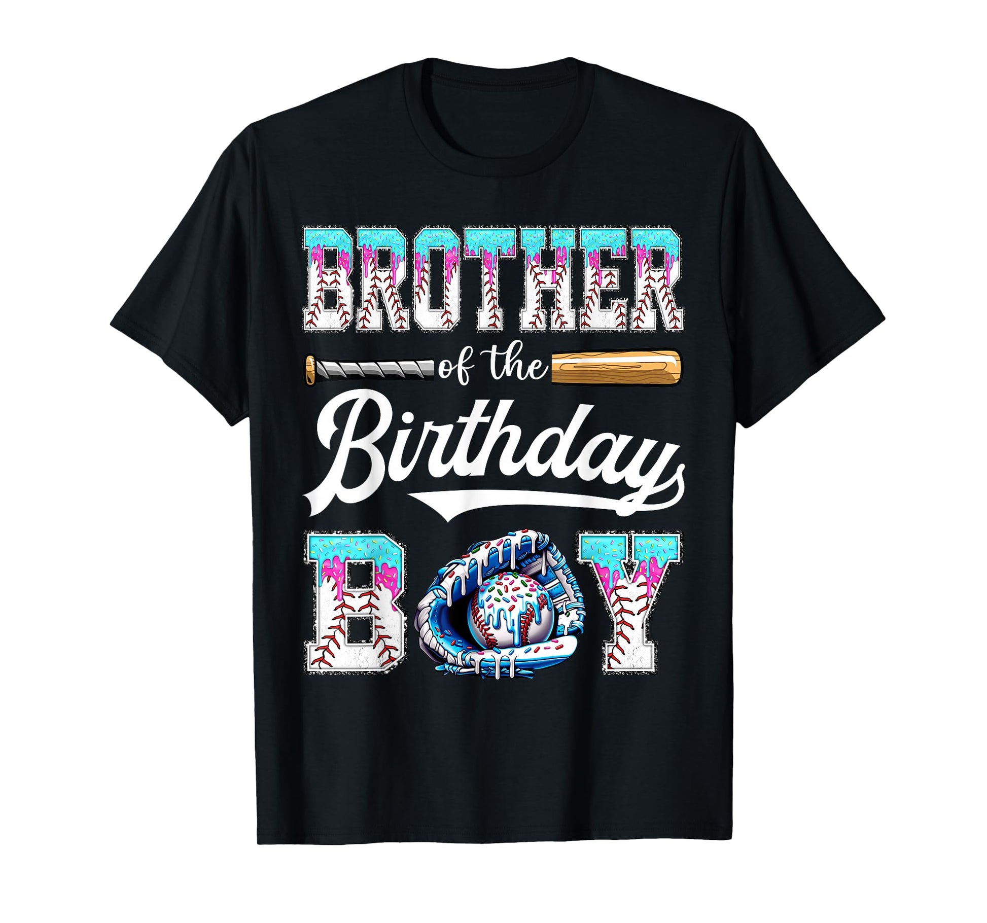 Brother Birthday Baseball Ice Cream T-Shirt - Trendy Graphic Men Women - T-Shirt, Sweatshirt, Hoodie