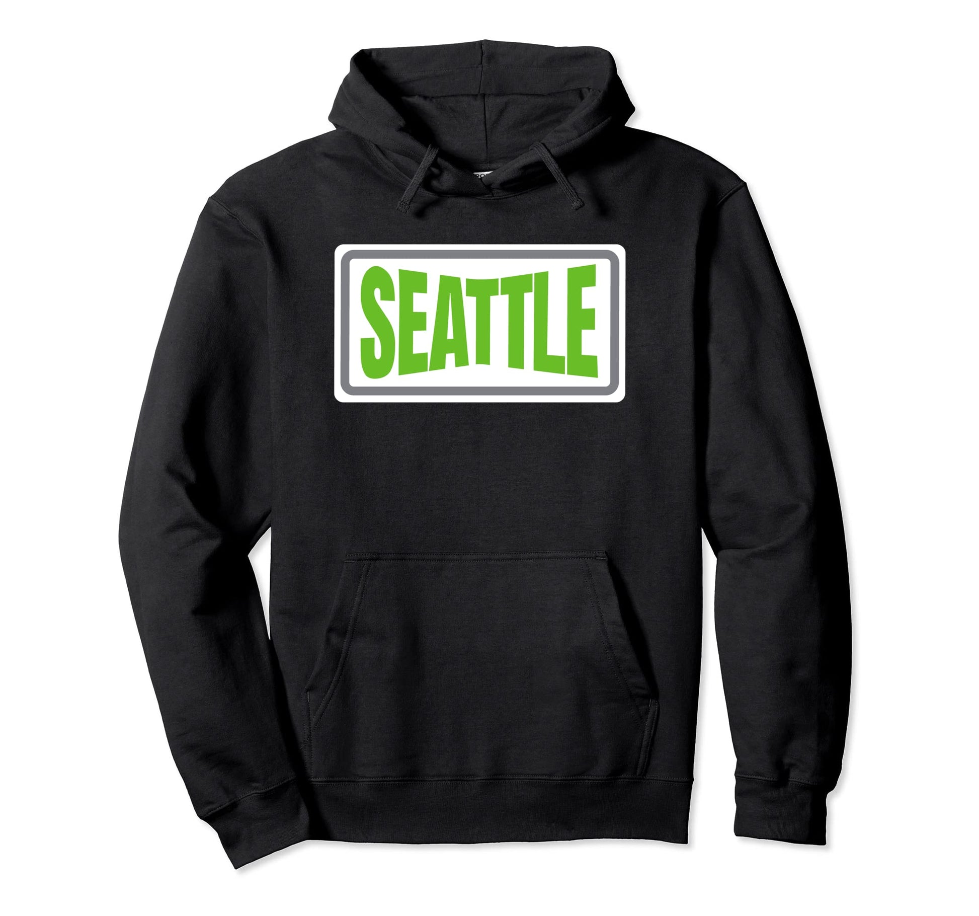 Throwback Seattle Green Blue Gray Hoodie - Novelty Apparel for Adults - T-Shirt, Sweatshirt, Hoodie