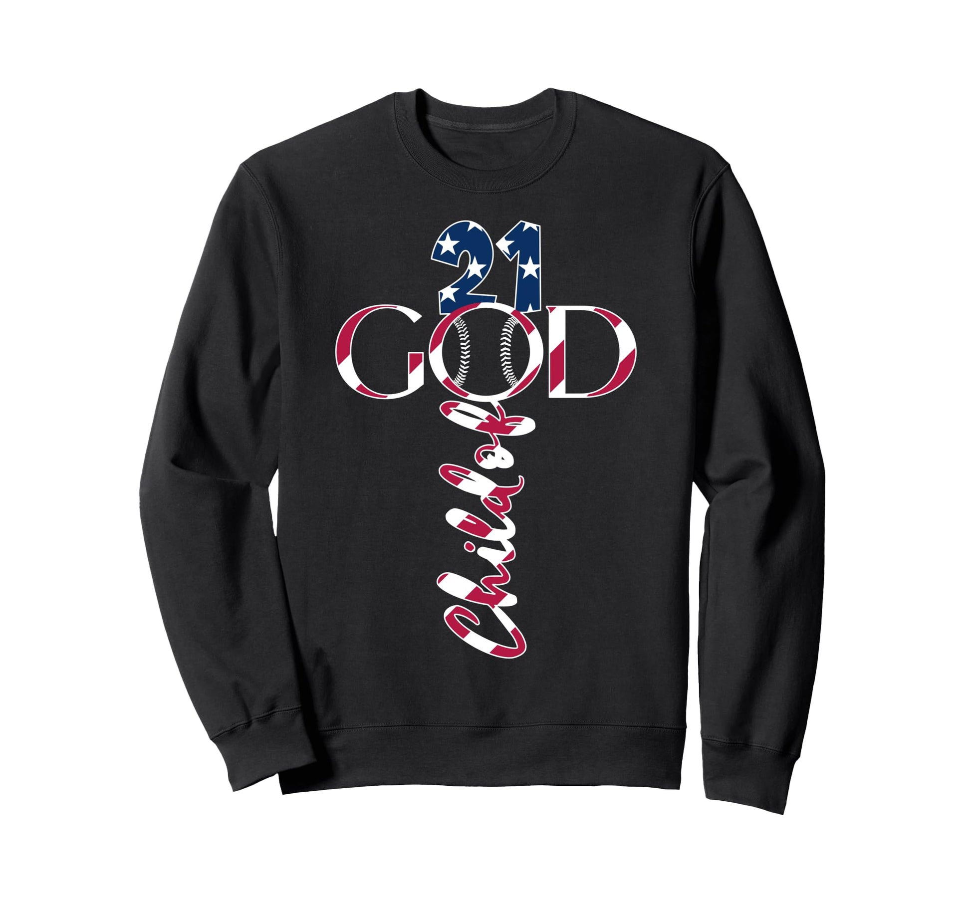 Baseball Jesus 21 Years Child God Sweatshirt - Minimalist Print Men Women - T-Shirt, Sweatshirt, Hoodie