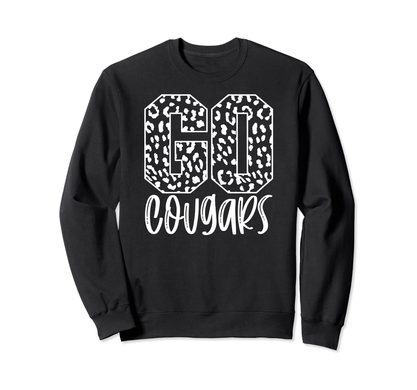 Cougars Team Mascot School Spirit Sweatshirt - Unique Graphic for Adults - T-Shirt, Sweatshirt, Hoodie