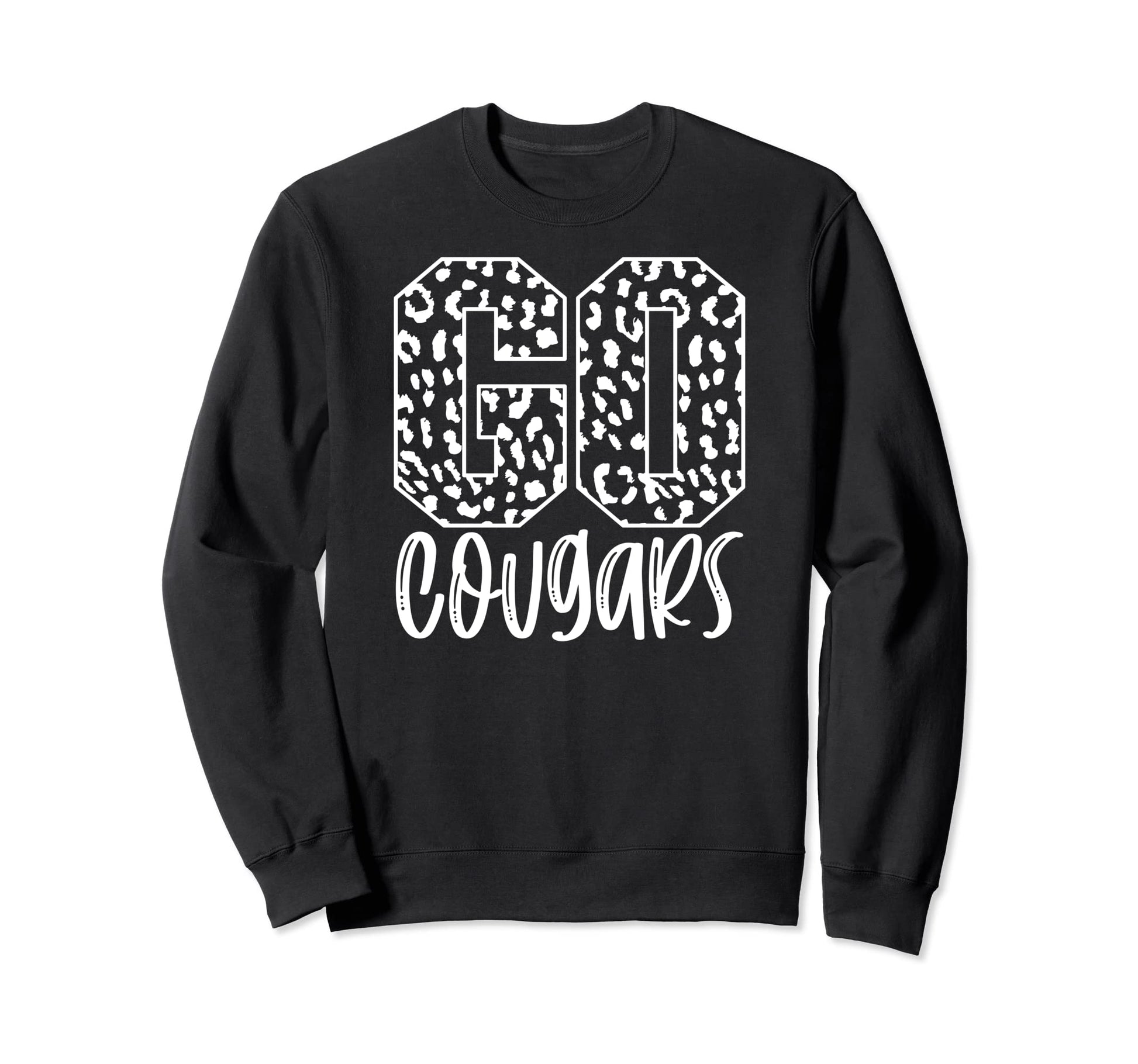 Cougars Team Mascot School Spirit Sweatshirt - Unique Graphic for Adults - T-Shirt, Sweatshirt, Hoodie