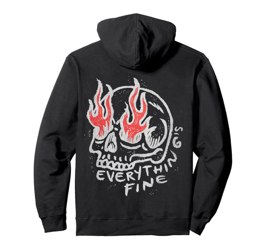 Back Y2K Streetwear Skull Hoodie - Custom Art Print for Adults - T-Shirt, Sweatshirt, Hoodie