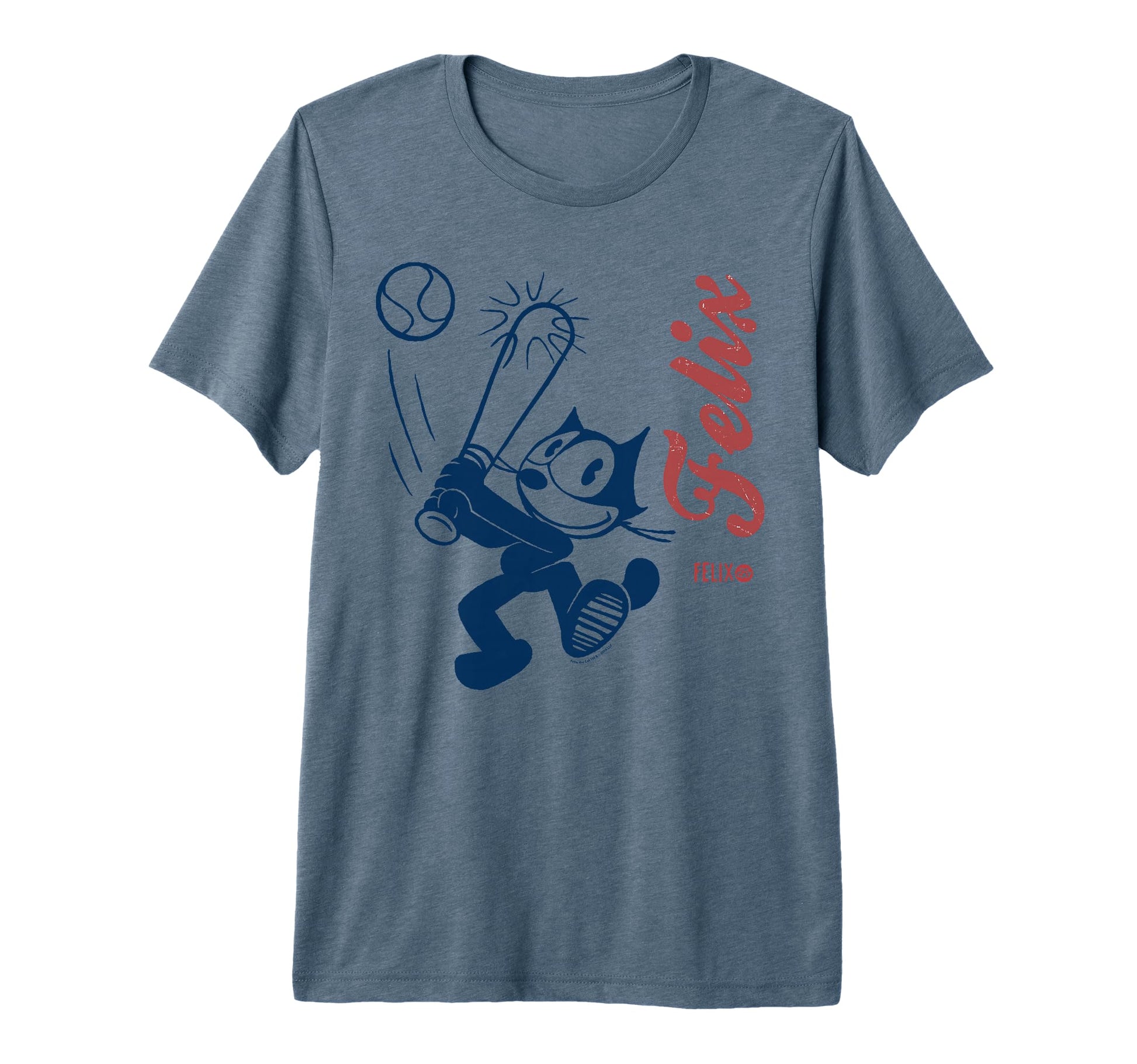 Felix Cat Home Run Baseball Americana T-Shirt - Graphic Print for Adults - T-Shirt, Sweatshirt, Hoodie