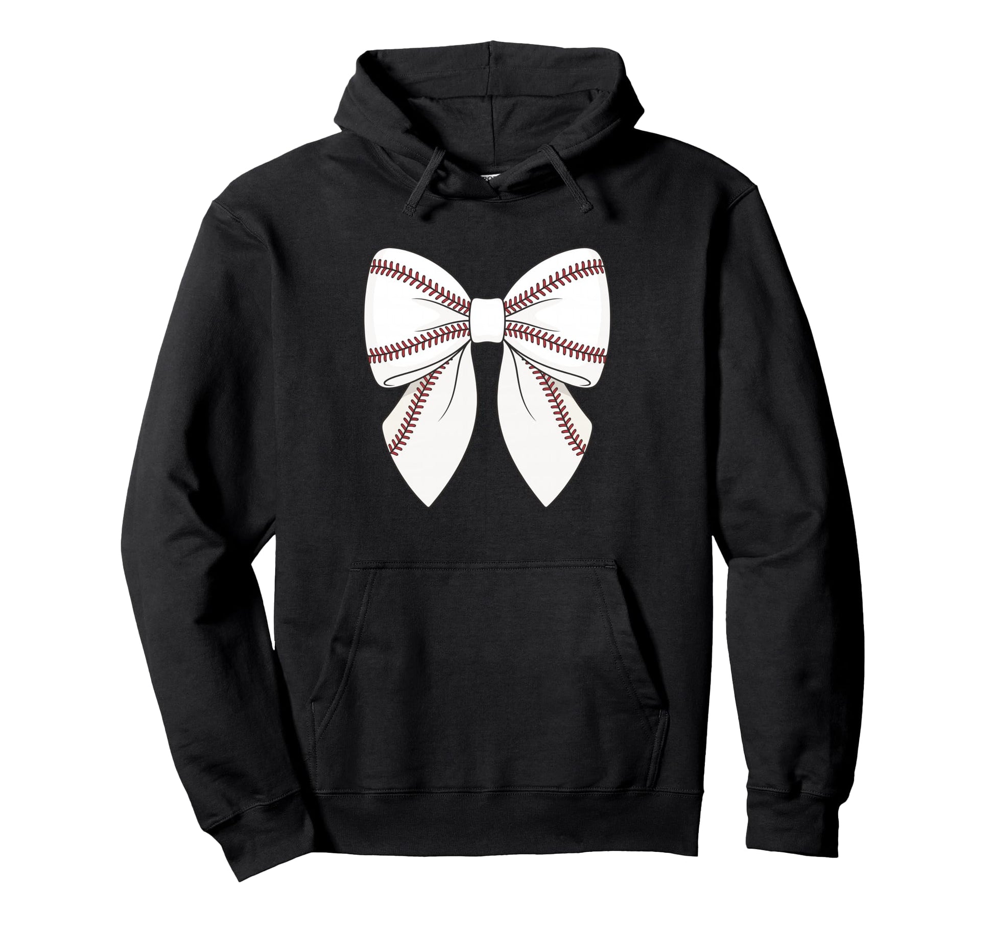 Baseball Coquette Bow Hoodie - Trendy Graphic Unisex - T-Shirt, Sweatshirt, Hoodie