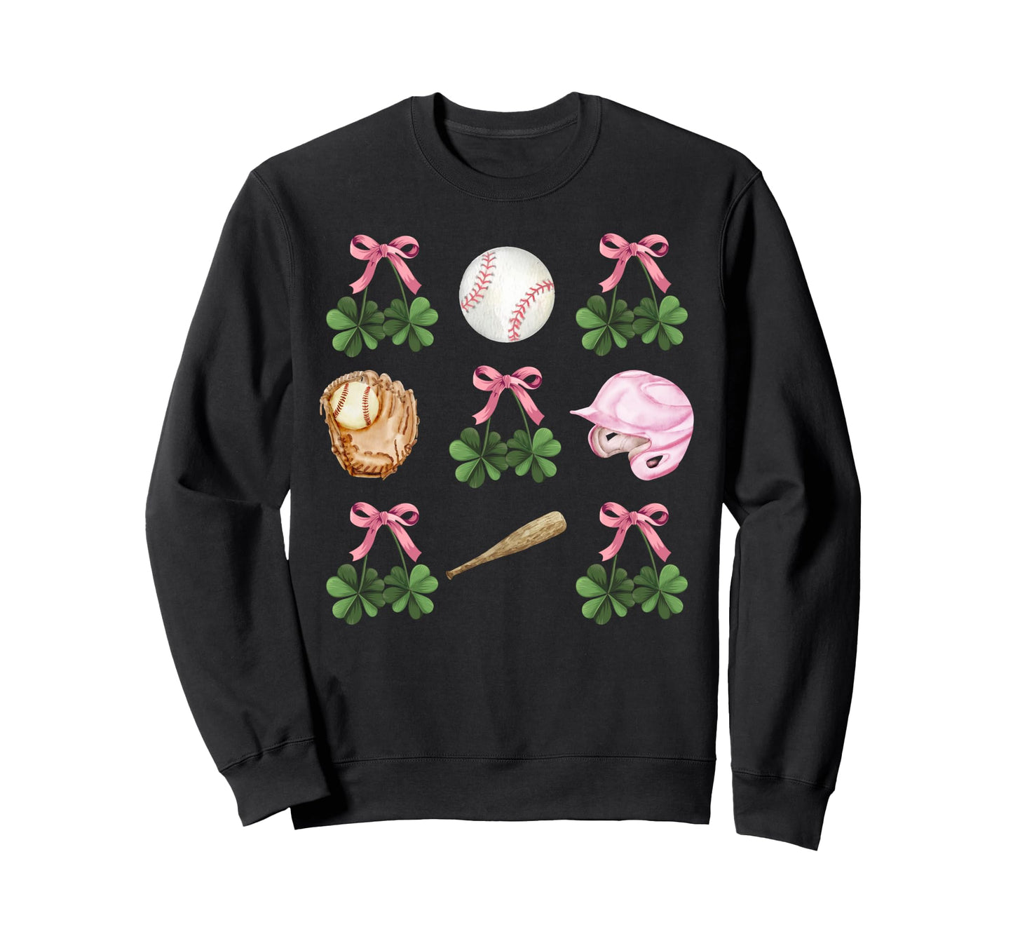 Coquette Baseball And Shamrock St Sweatshirt - Graphic Print Men Women - T-Shirt, Sweatshirt, Hoodie