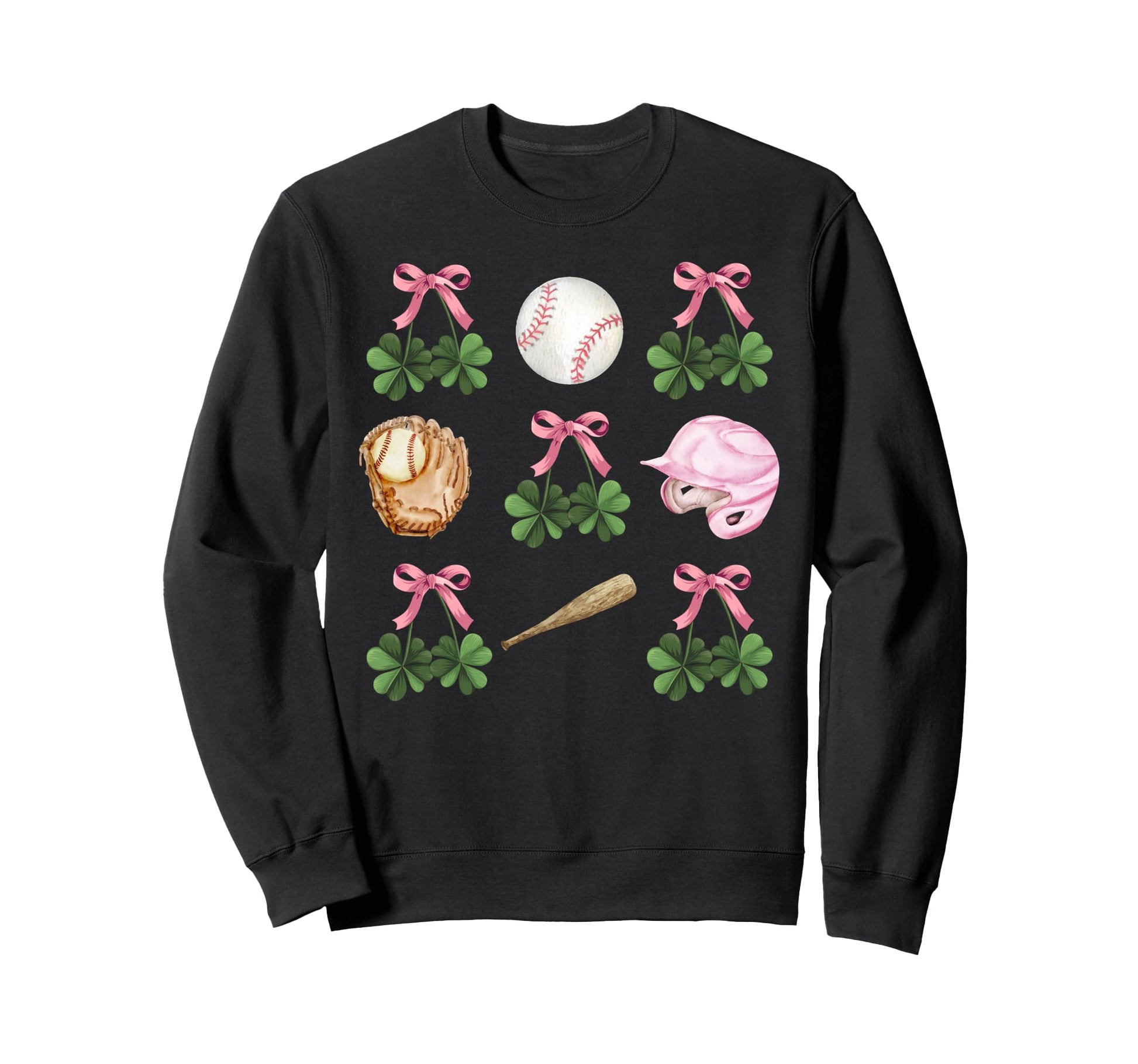 Coquette Baseball And Shamrock St Sweatshirt - Graphic Print Men Women - T-Shirt, Sweatshirt, Hoodie