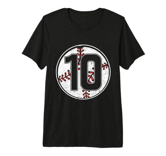 Baseball Birthday 10Th Birthday Party T-Shirt - Streetwear Style Men Women - T-Shirt, Sweatshirt, Hoodie