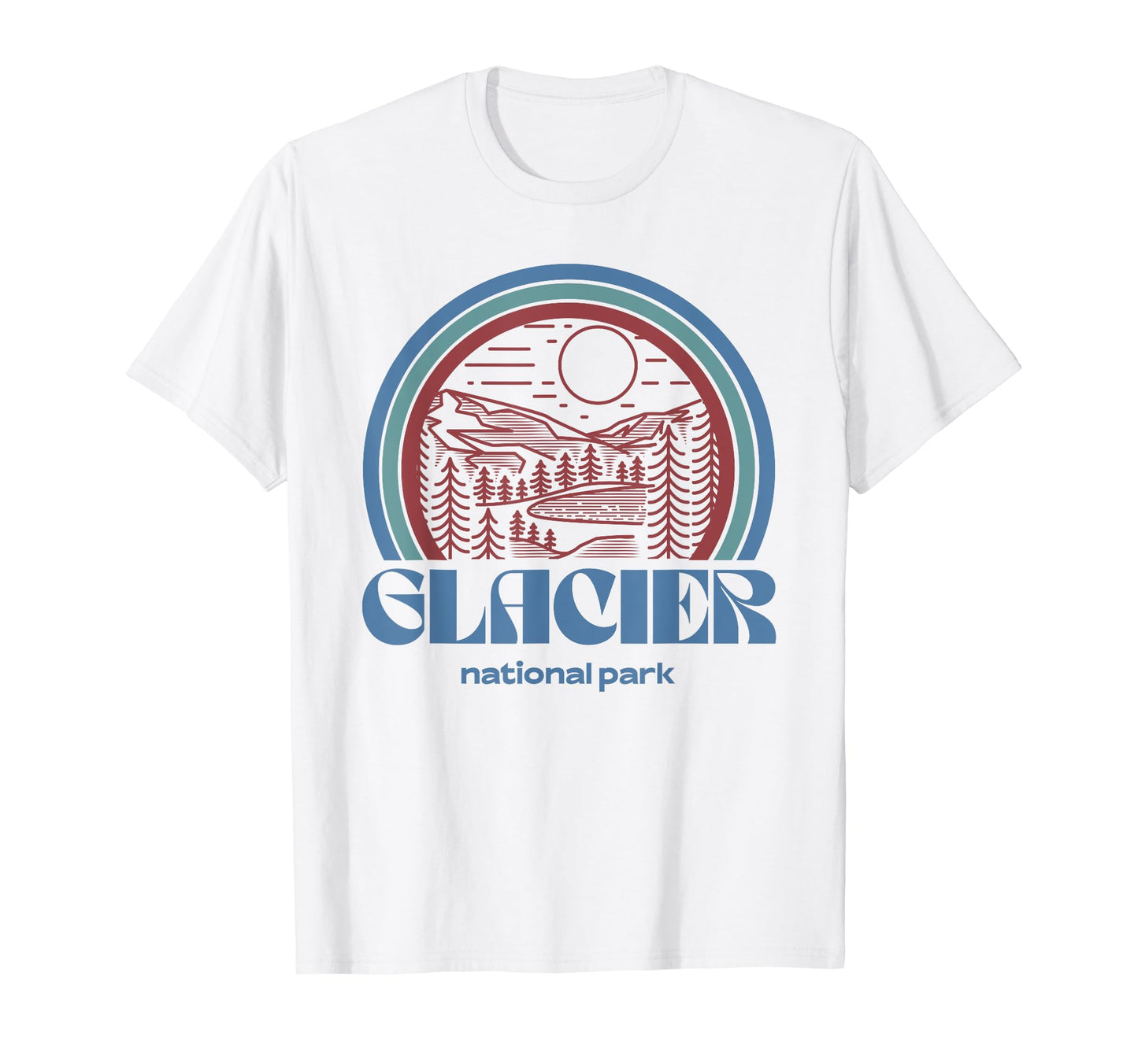 Glacier National Park Outdoor Hiking T-Shirt - Fun Novelty Design Unisex - T-Shirt, Sweatshirt, Hoodie