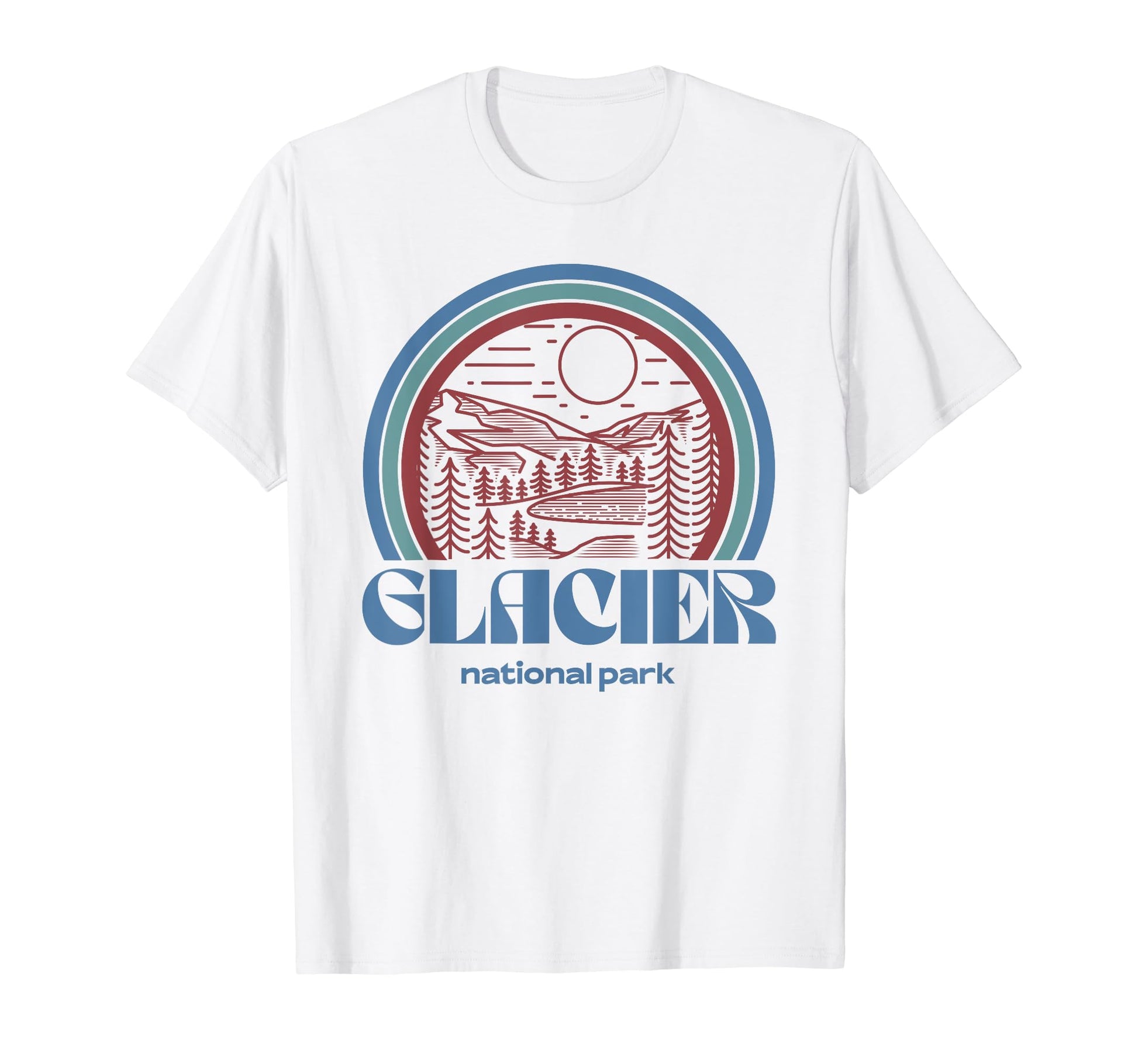 Glacier National Park Outdoor Hiking T-Shirt - Fun Novelty Design Unisex - T-Shirt, Sweatshirt, Hoodie