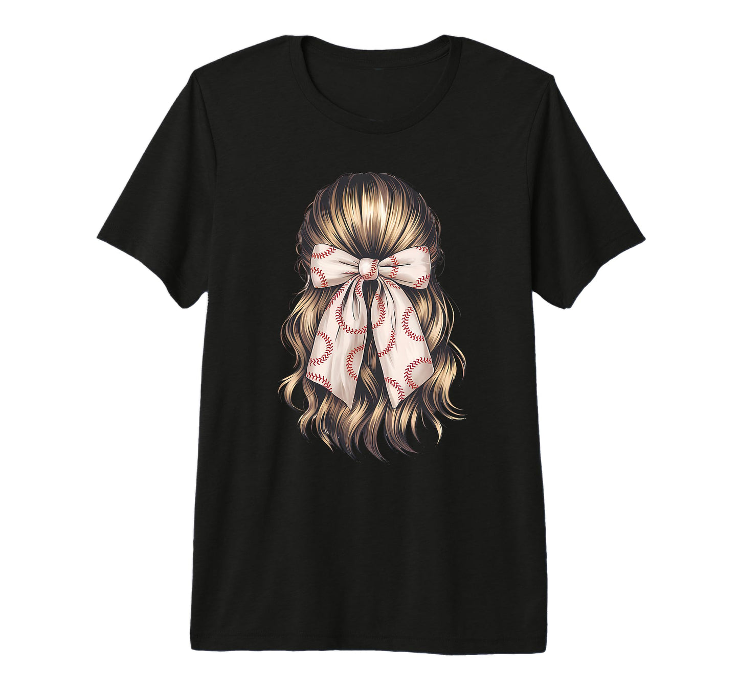 Baseball Coquette Bow Baseball Mom Tri T-Shirt - Trendy Graphic for Adults - T-Shirt, Sweatshirt, Hoodie